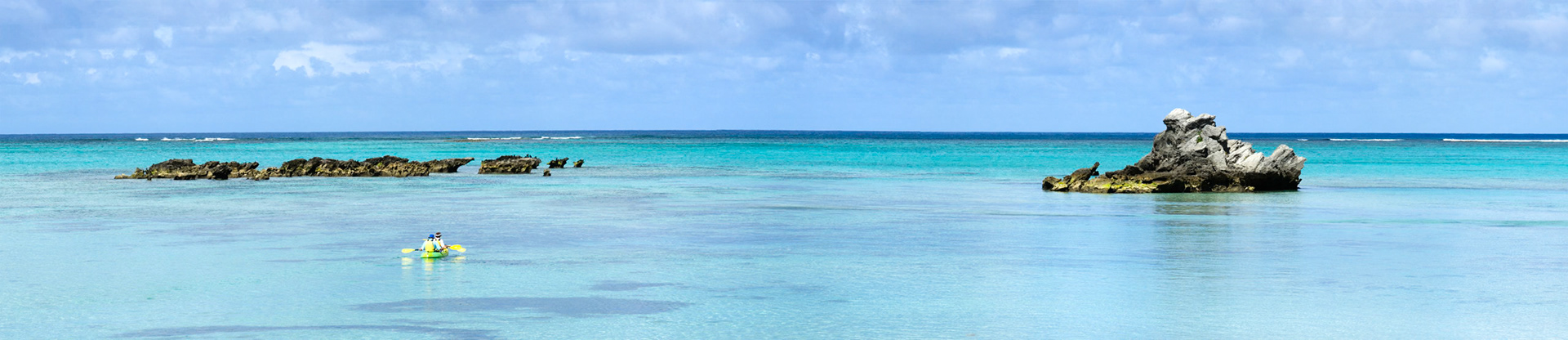 Canoeing at Lagoon Beach, Lord Howe Island.