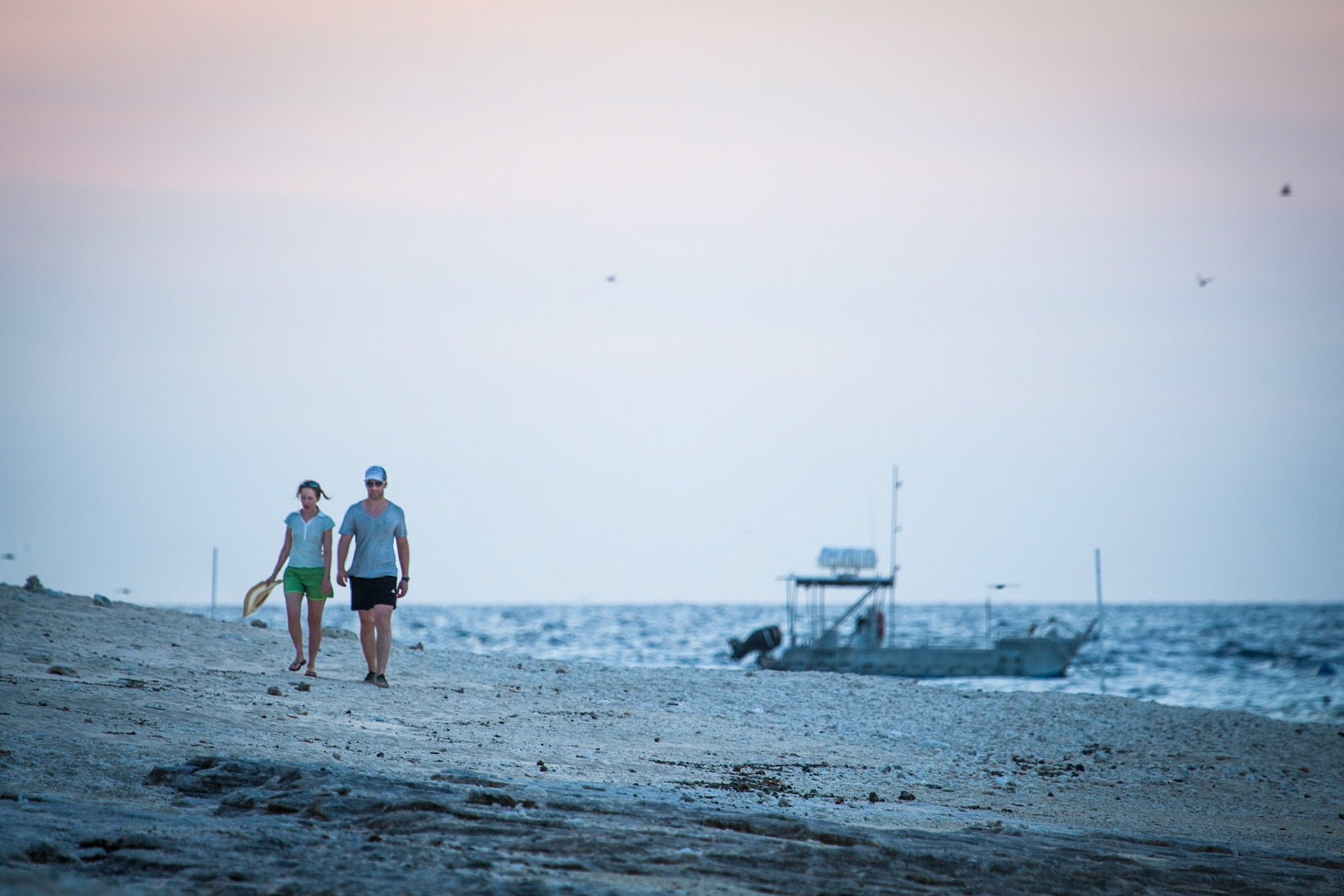 Beach walkers, Lady Elliot Island, Queensland, Australia