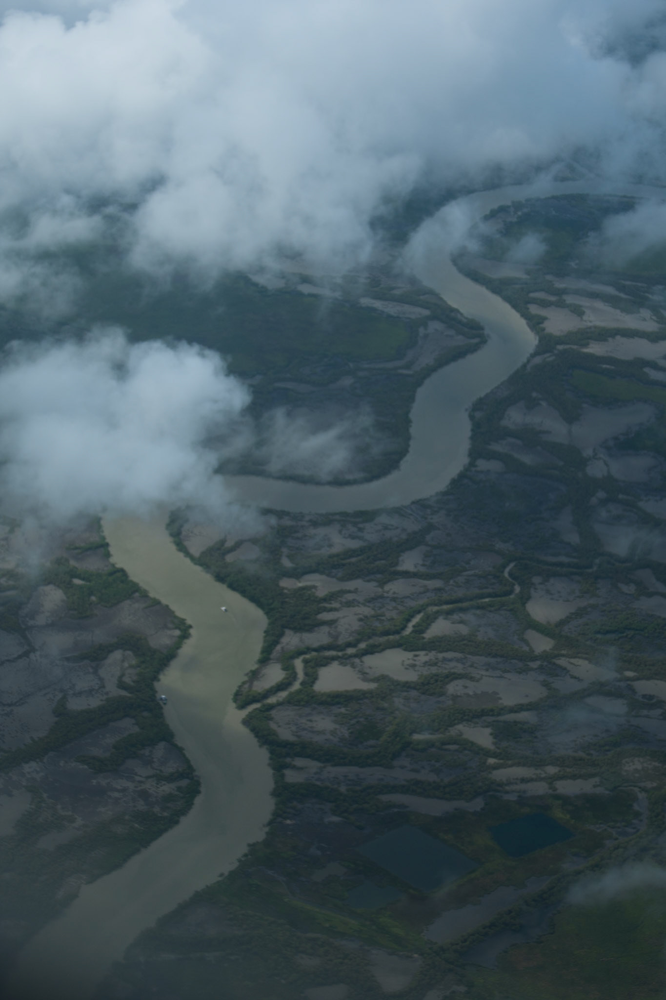 An aerial view of Arnhemland, flying from Mount Borradale to Darwin