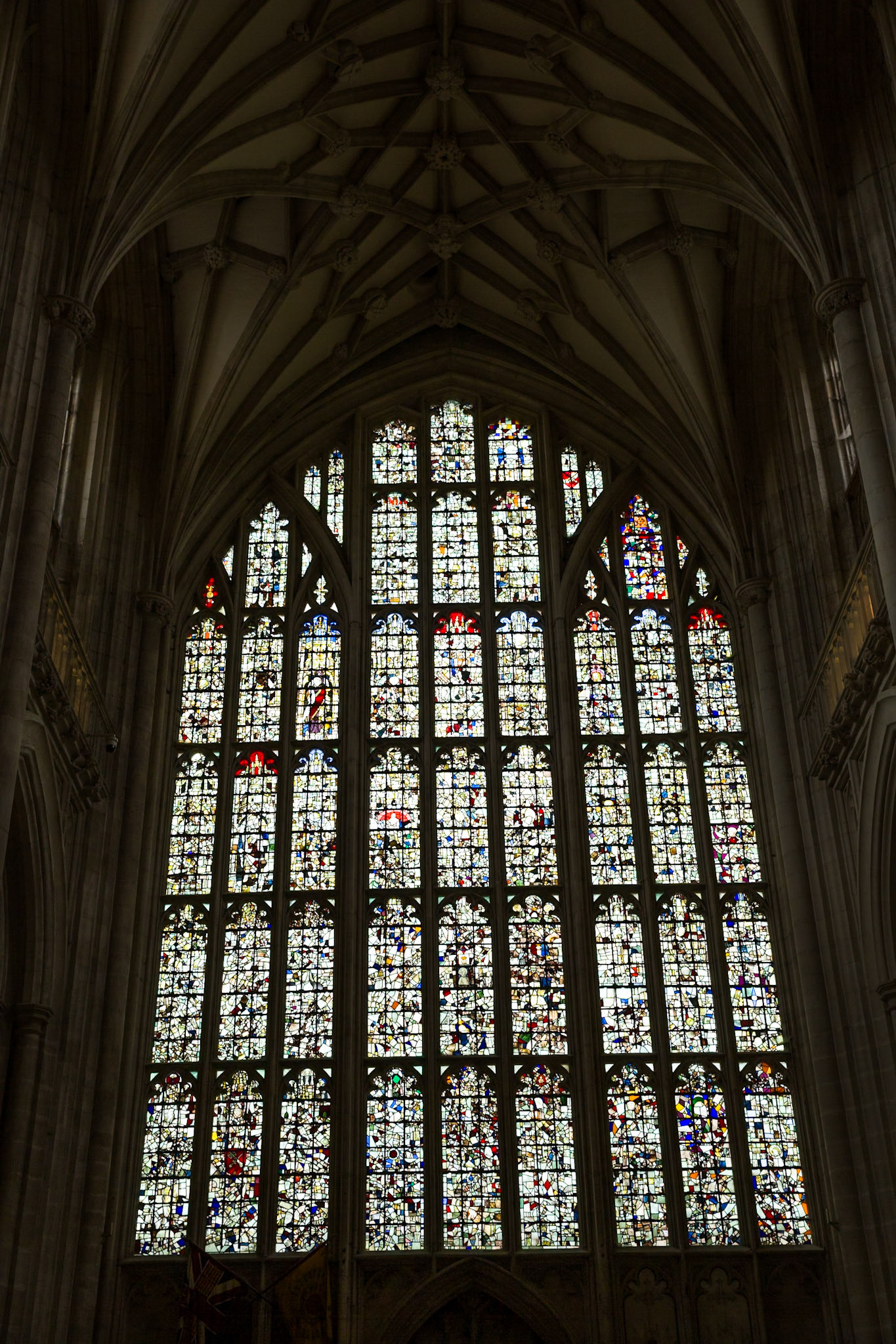 Winchester Cathedral, founded in 642, in Winchester, Hampshire, England