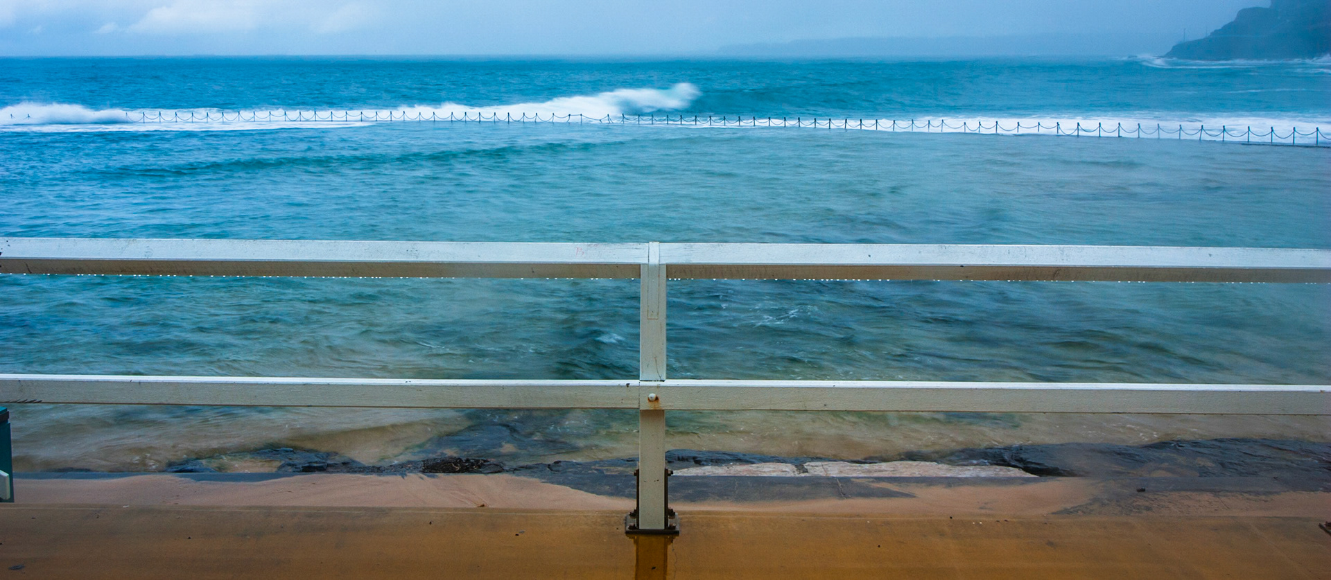 Miserable weather at the Bogey Hole, Newcastle