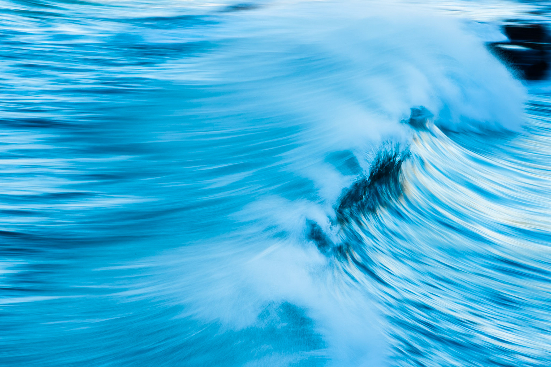 An abstract image of the surf about to break, showing the movement and power of the sea. at Bronte