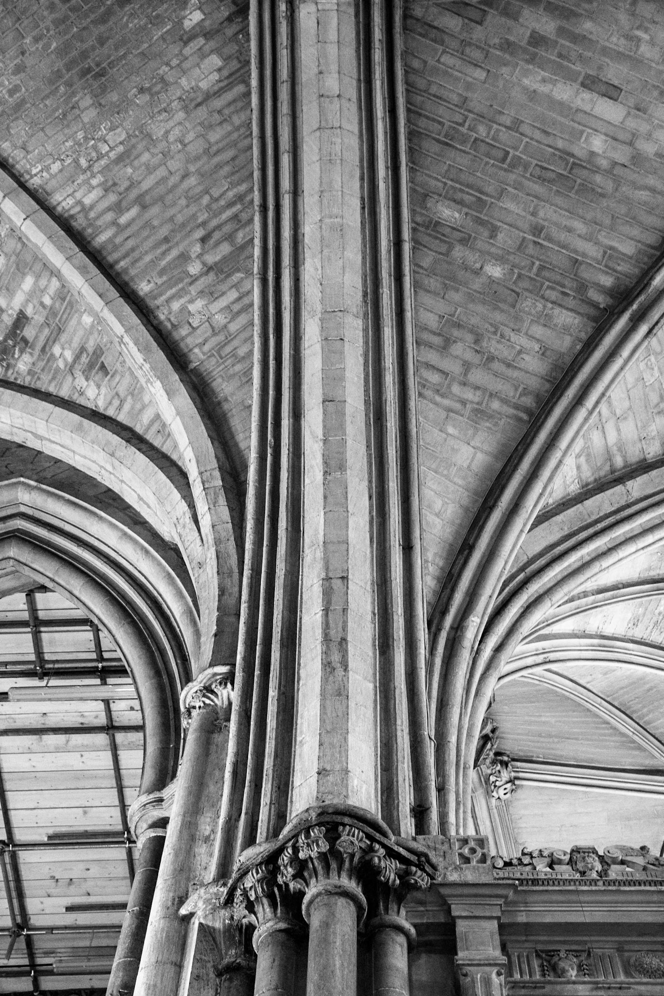 Winchester Cathedral, founded in 642, in Winchester, Hampshire, England
