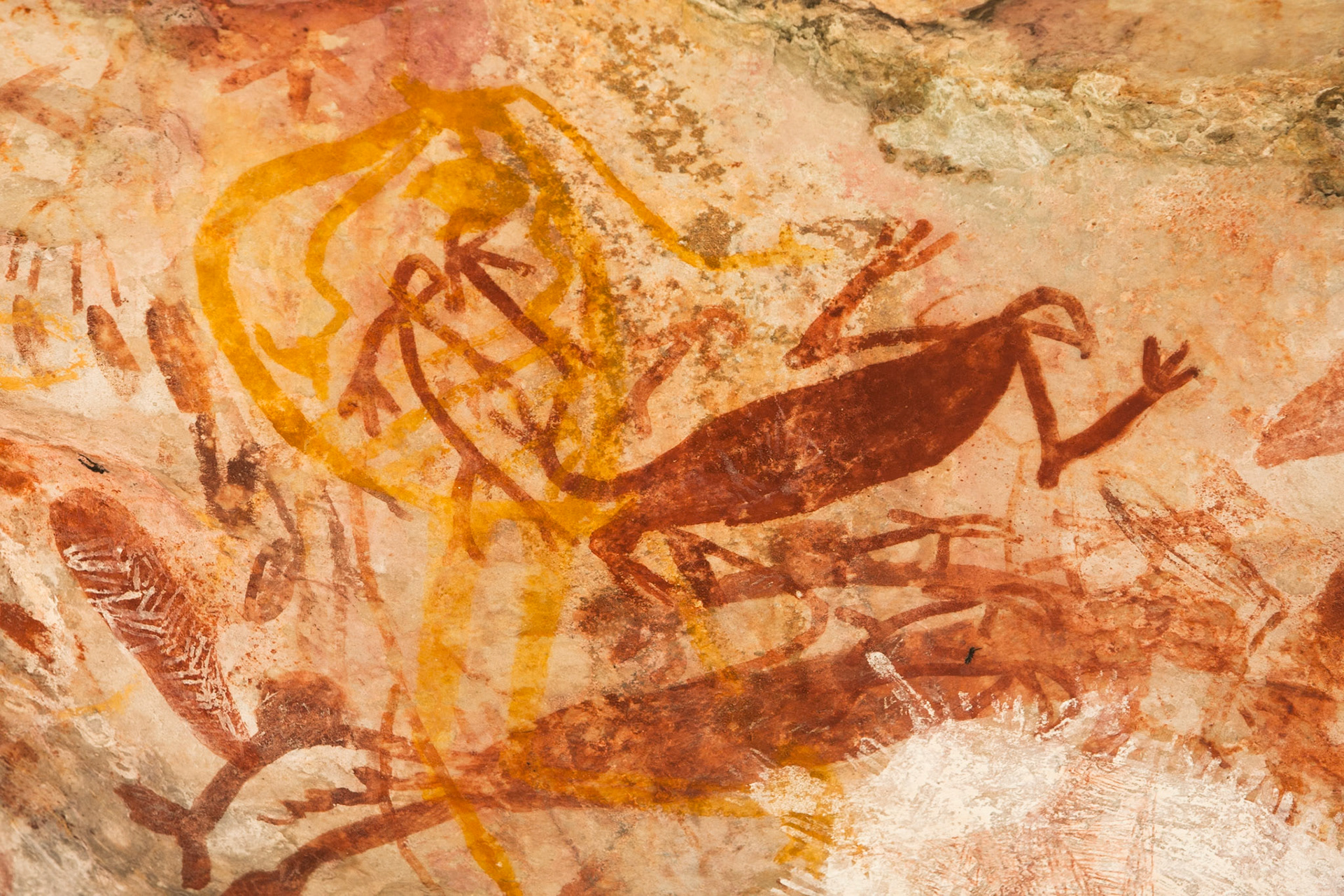 Rock-art figures, Mount Borradale, Arnhemland, Northern Territory