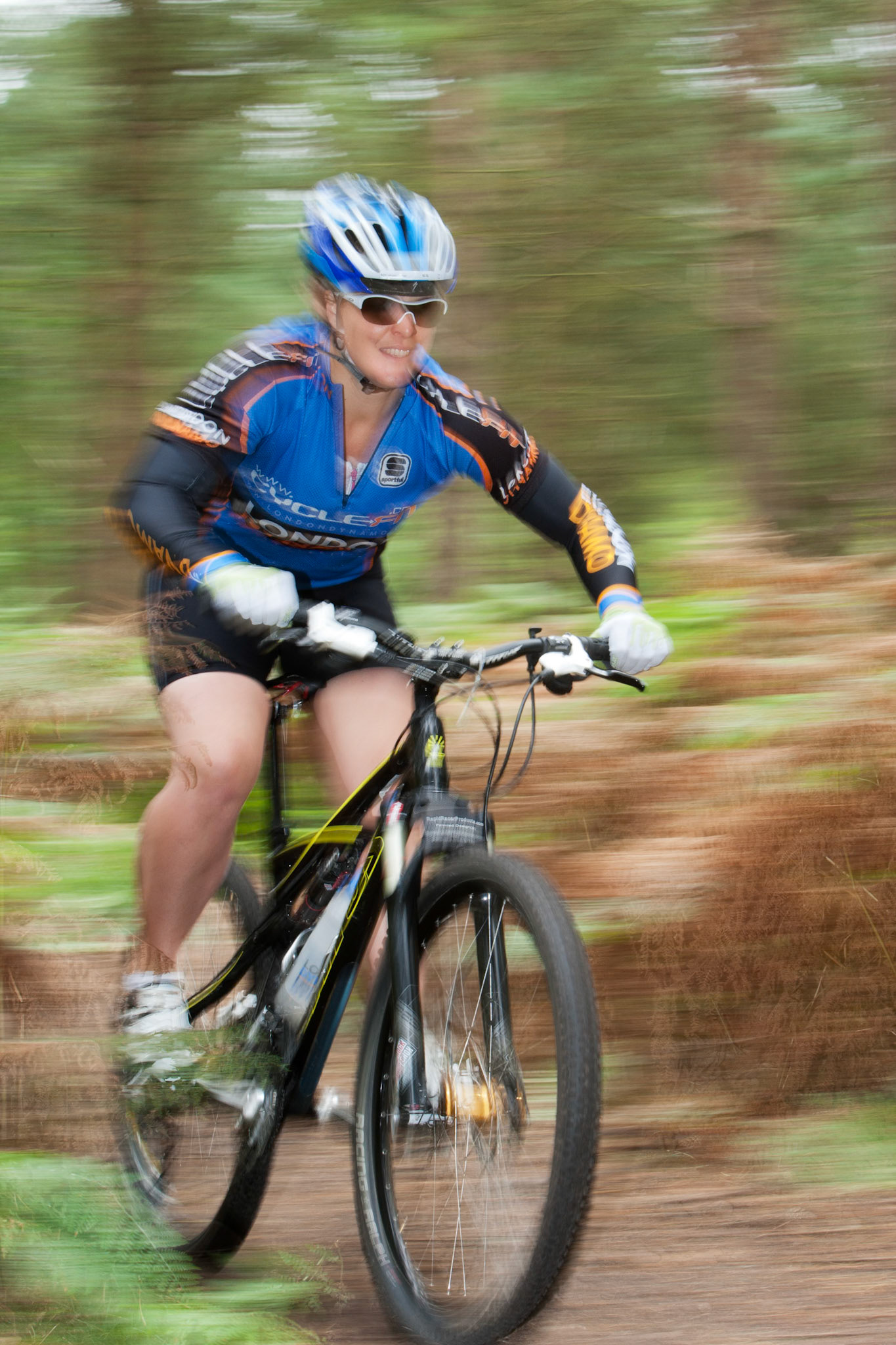 Cycling in Peaslake, the centre of the Surrey Hills area, close to the market town of Guildford, England.