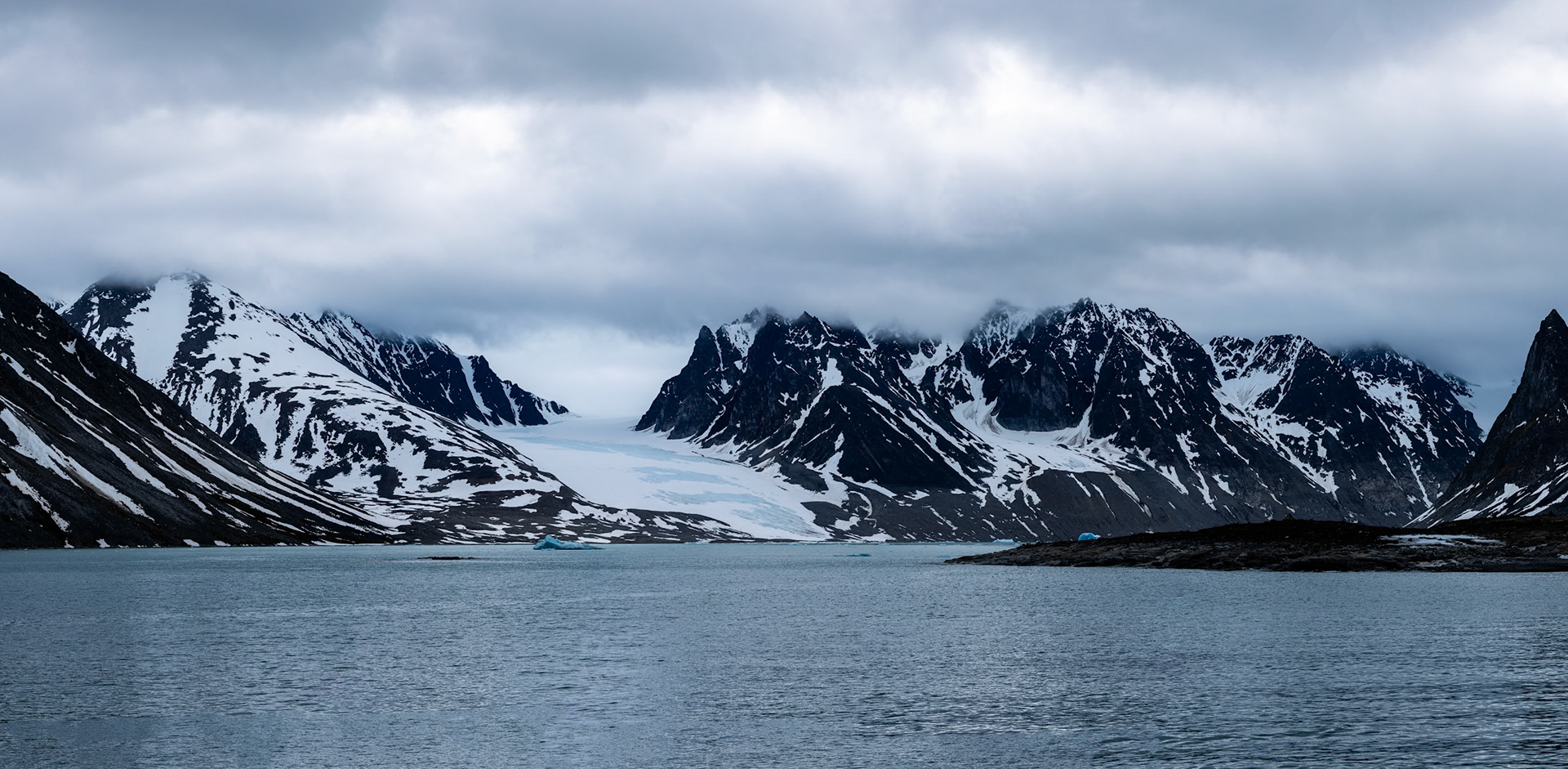 Landscape, Magdelena Fjord, Svalbard, Norway