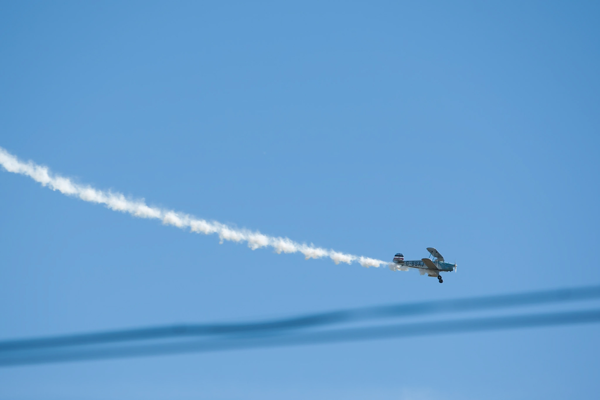 German Bücker Bü 131 "Jungmann", Duxford Airshow and Imperial War Museum, Cambridgeshire. A 1930s basic training aircraft which was used by the Luftwaffe during World War II
