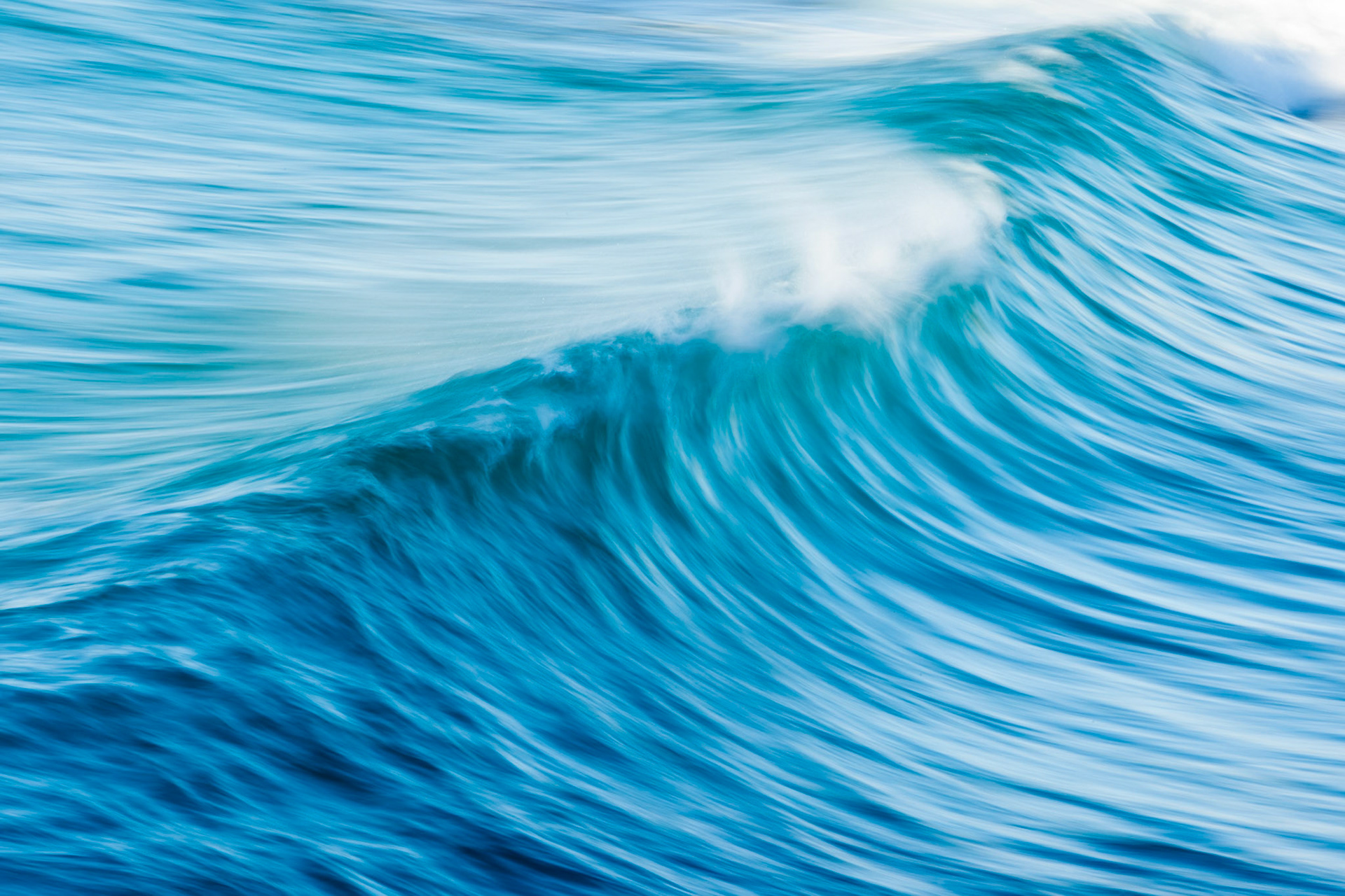 An abstract image of the surf about to break, showing the movement and power of the sea at Bronte, New South Wales, Australia