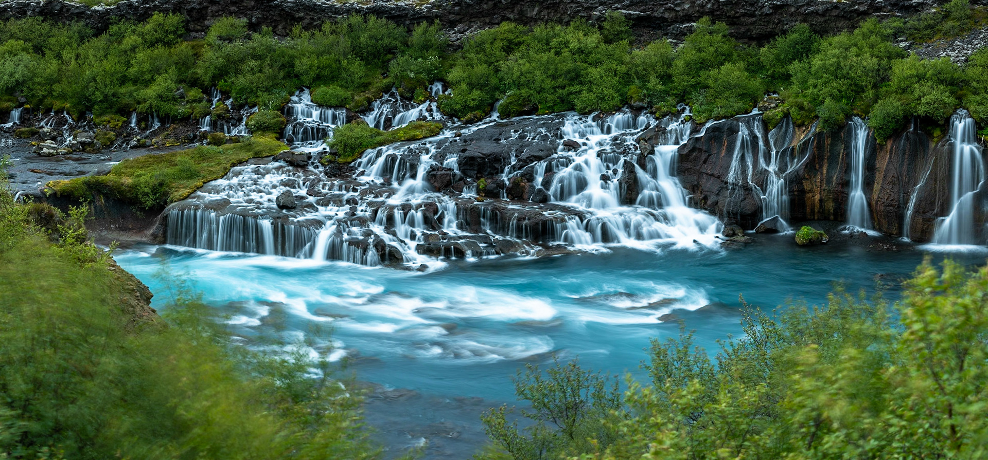 Hraunfossar waterfalls, Iceland