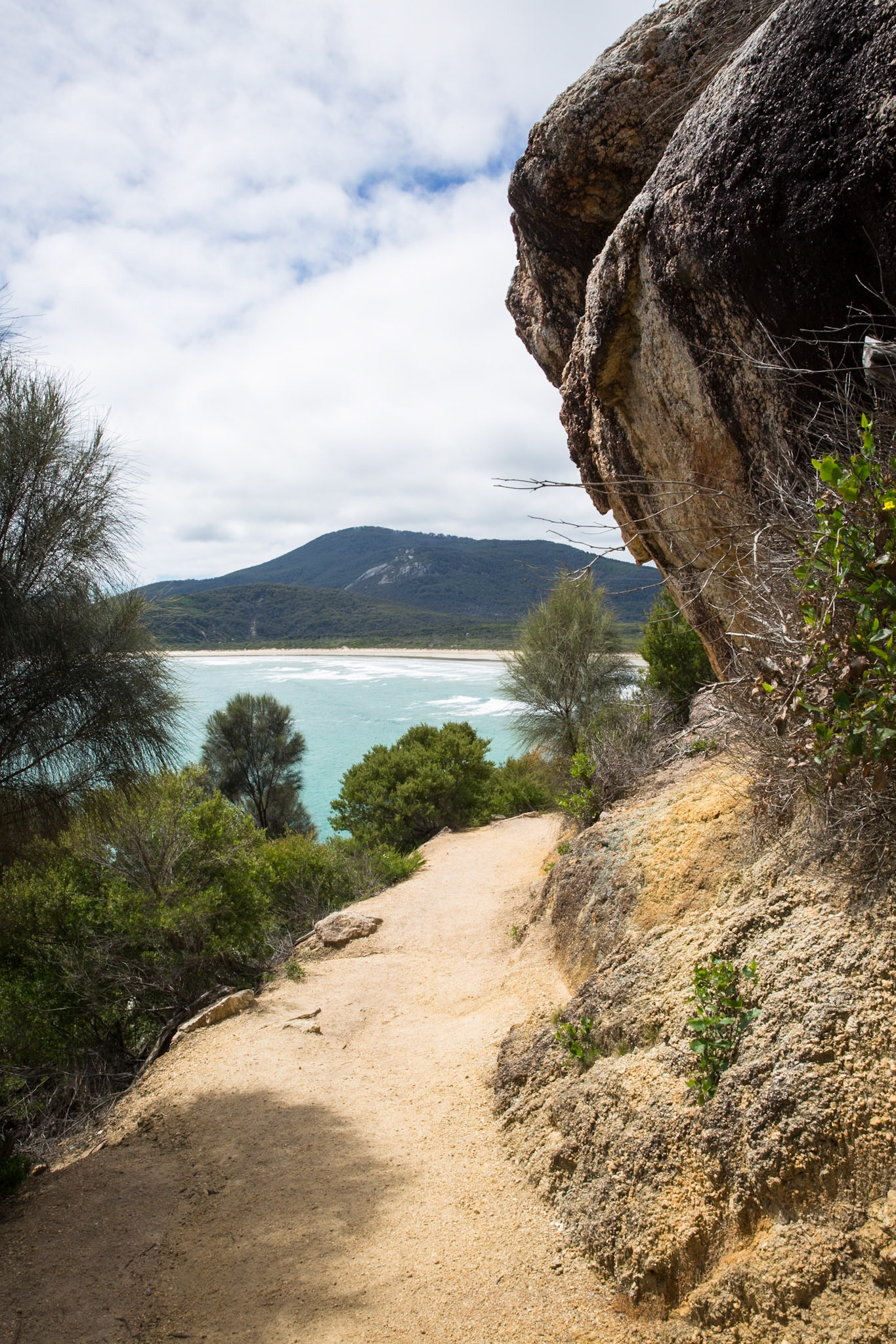Circuit from Telegraph Saddle via Telegraph Junction to Oberon Bay (lunch), then Little Oberon Bay, Norman Point  and Norman Beach to Tidal River.