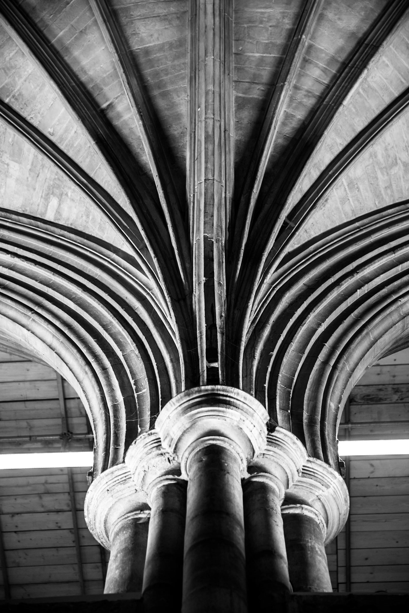 Winchester Cathedral, founded in 642, in Winchester, Hampshire, England