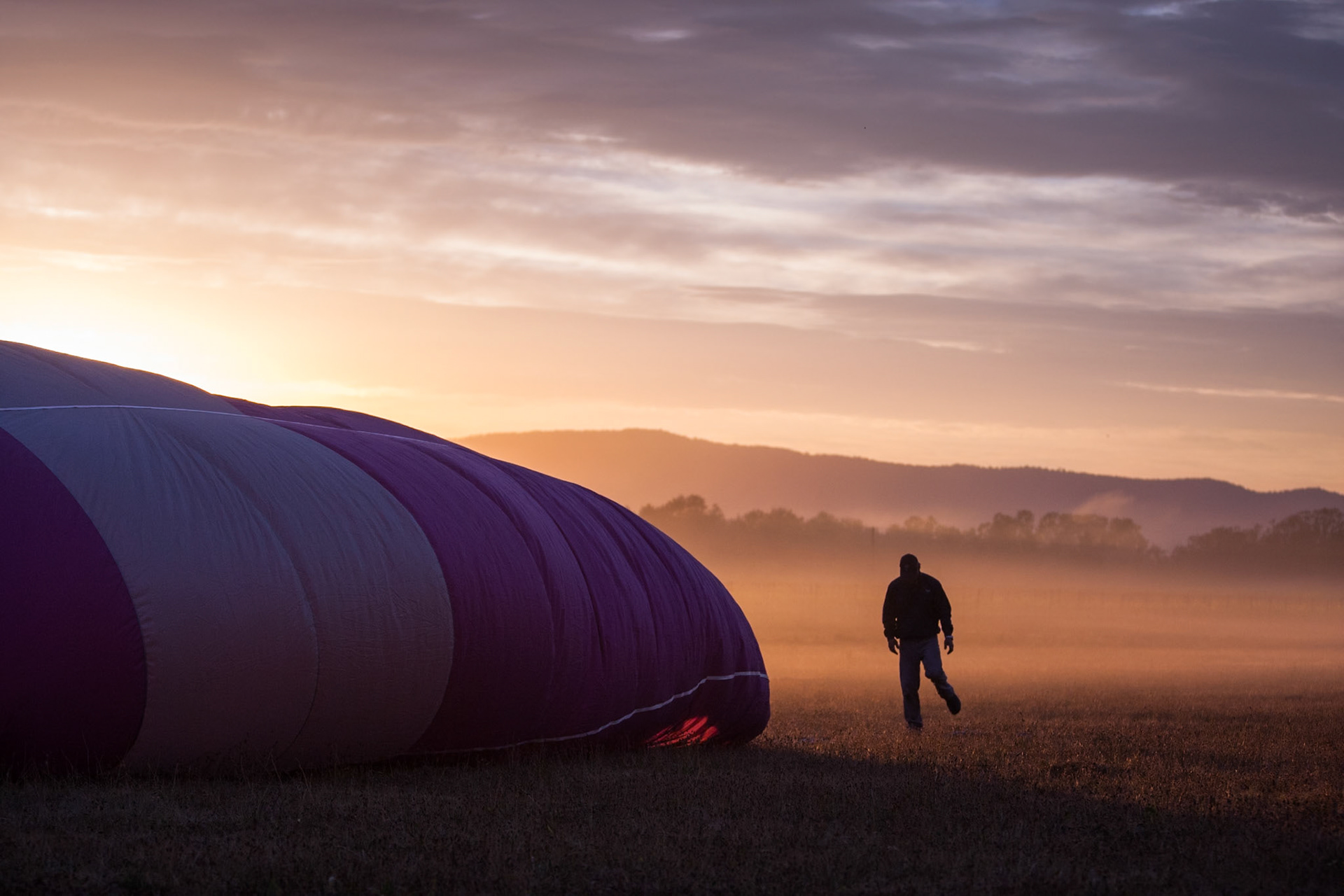 Hot air balloon ride in the Hunter Valley, New South Wales, Australia