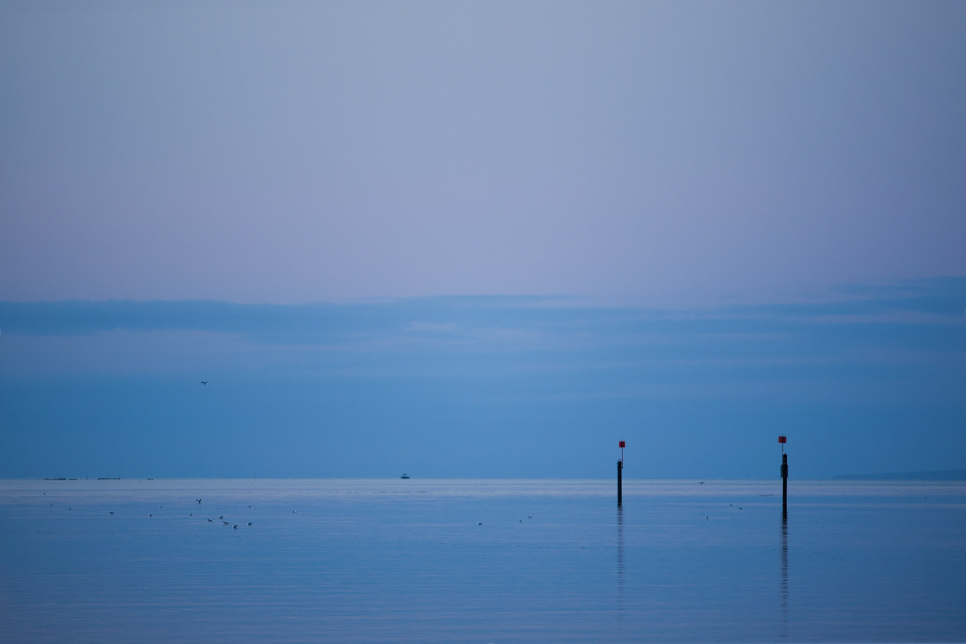 Bollards in the Bay at American River on Kangaroo Island
