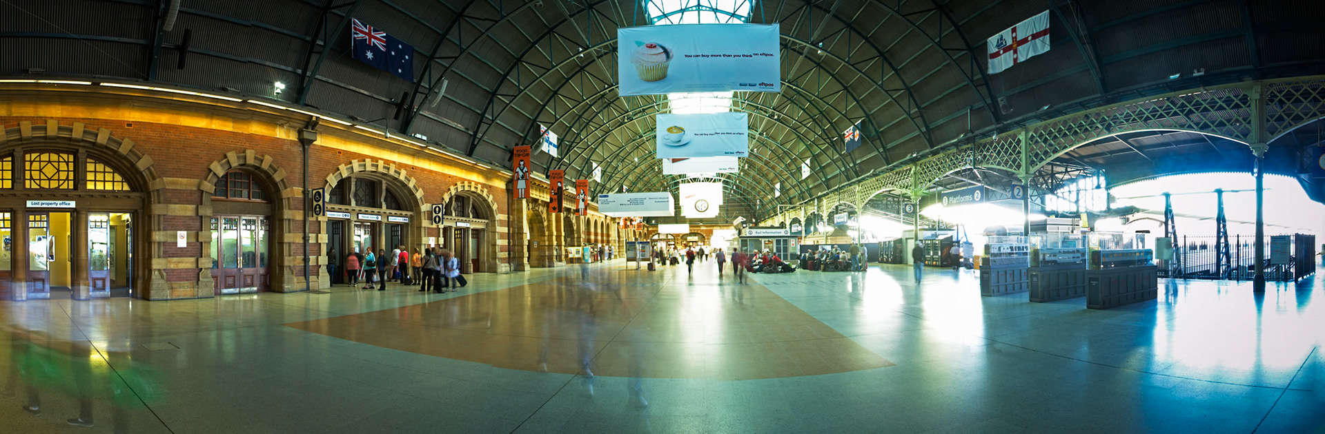 Panorama of Central railway station, Sydney. Dates to 1855.