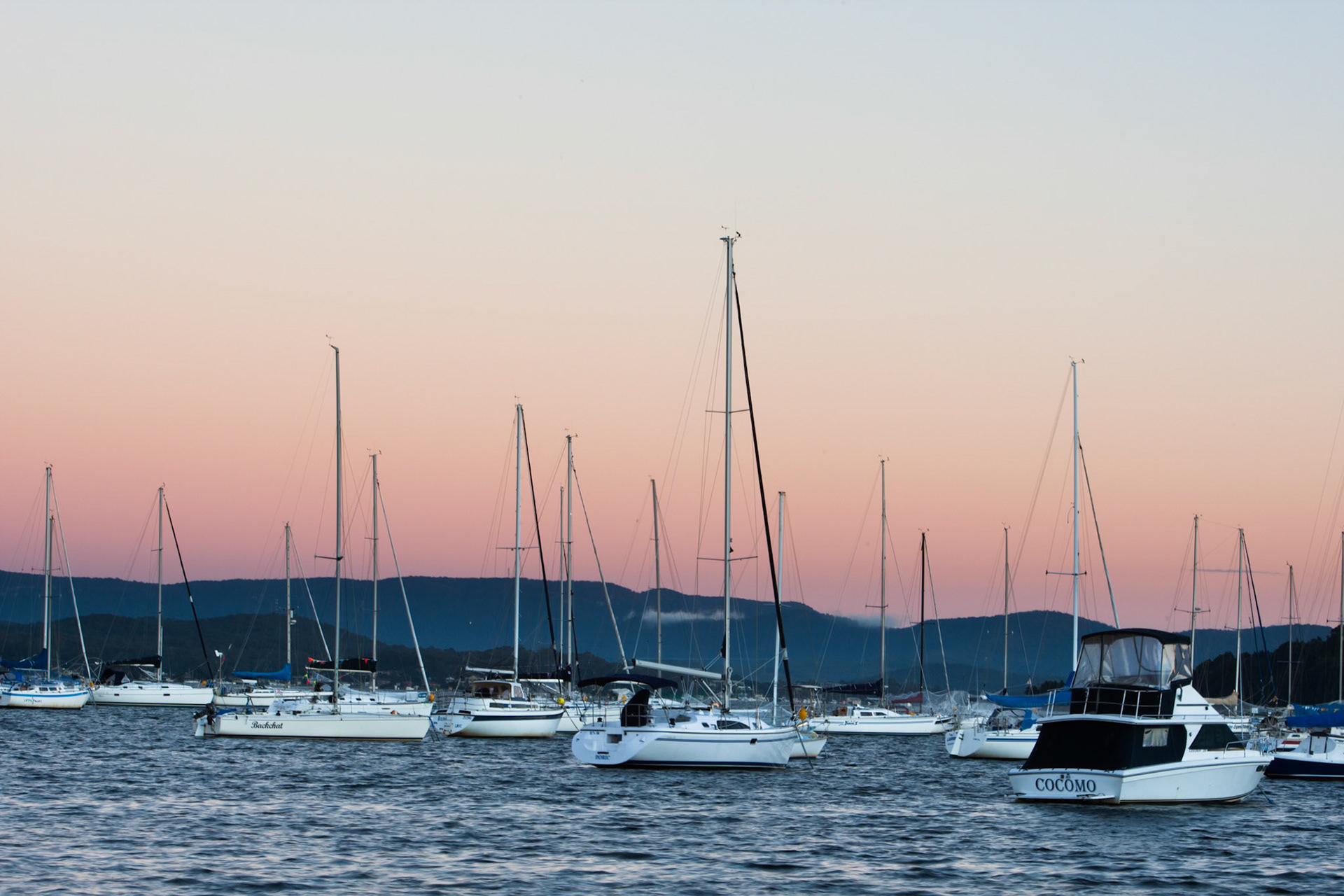 Yachts at Belmont, Lake Macquarie.