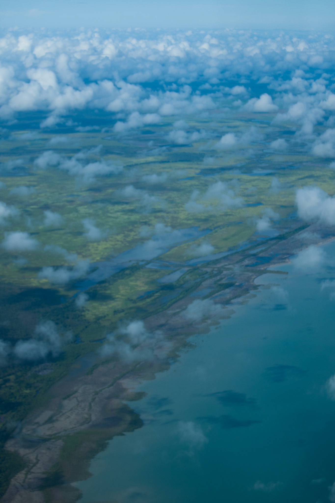 An aerial view of Arnhemland, flying from Mount Borradale to Darwin