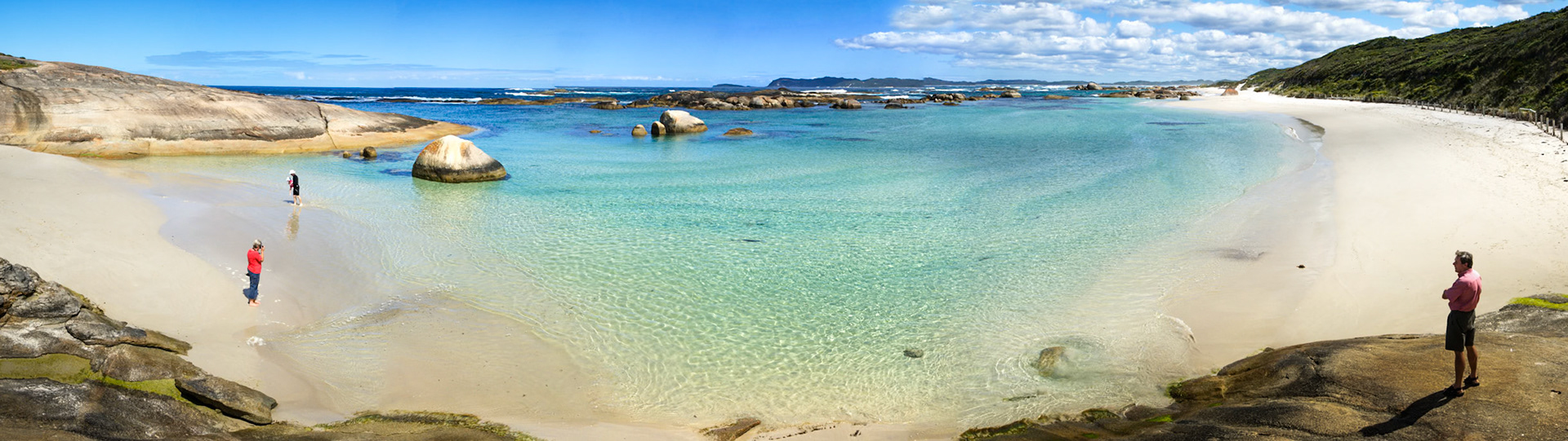 A panorama of the Green Pools, a most beautiful and peaceful spot, Cape Howe, Western Australia