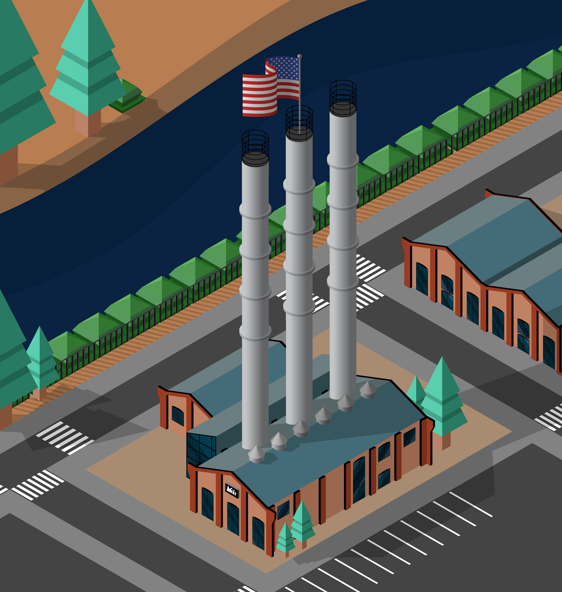 Isometric Cityscape | Adobe Illustrator