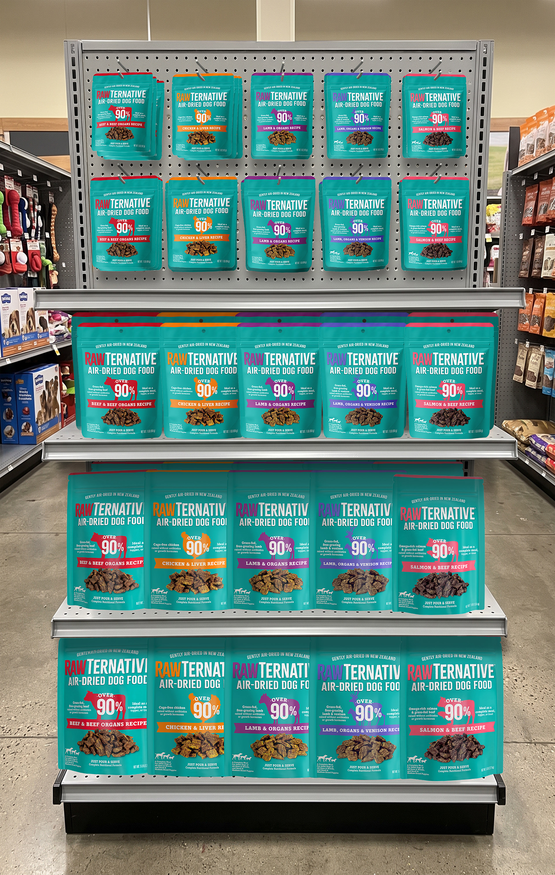 RawTernative Air-Dried Dog Food Endcap Display
