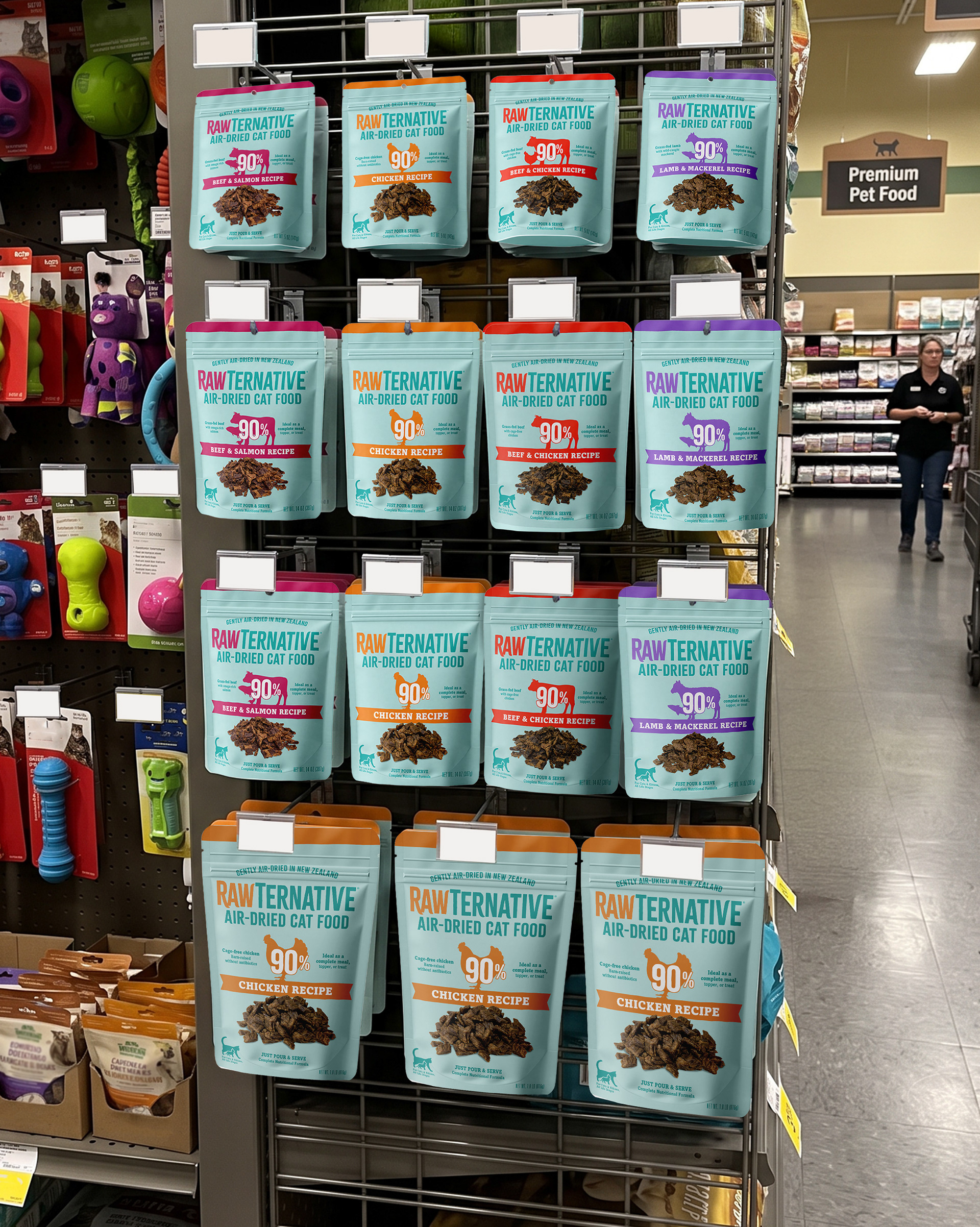 RawTernative Air-Dried Cat Food Power Panel Display