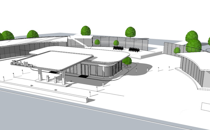 petrol station design layout