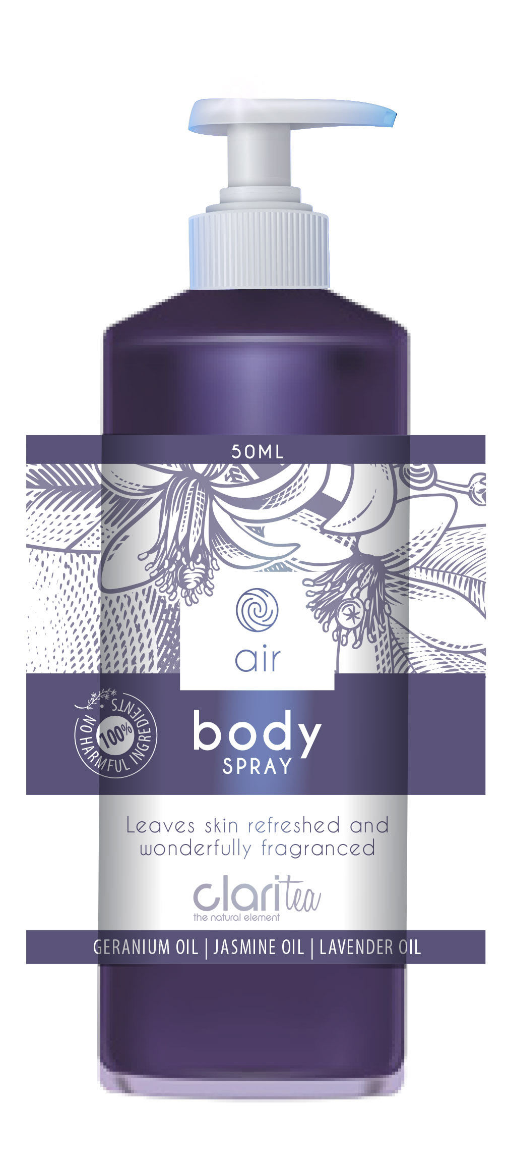 Label concept Design for new Claritea "Air" Range