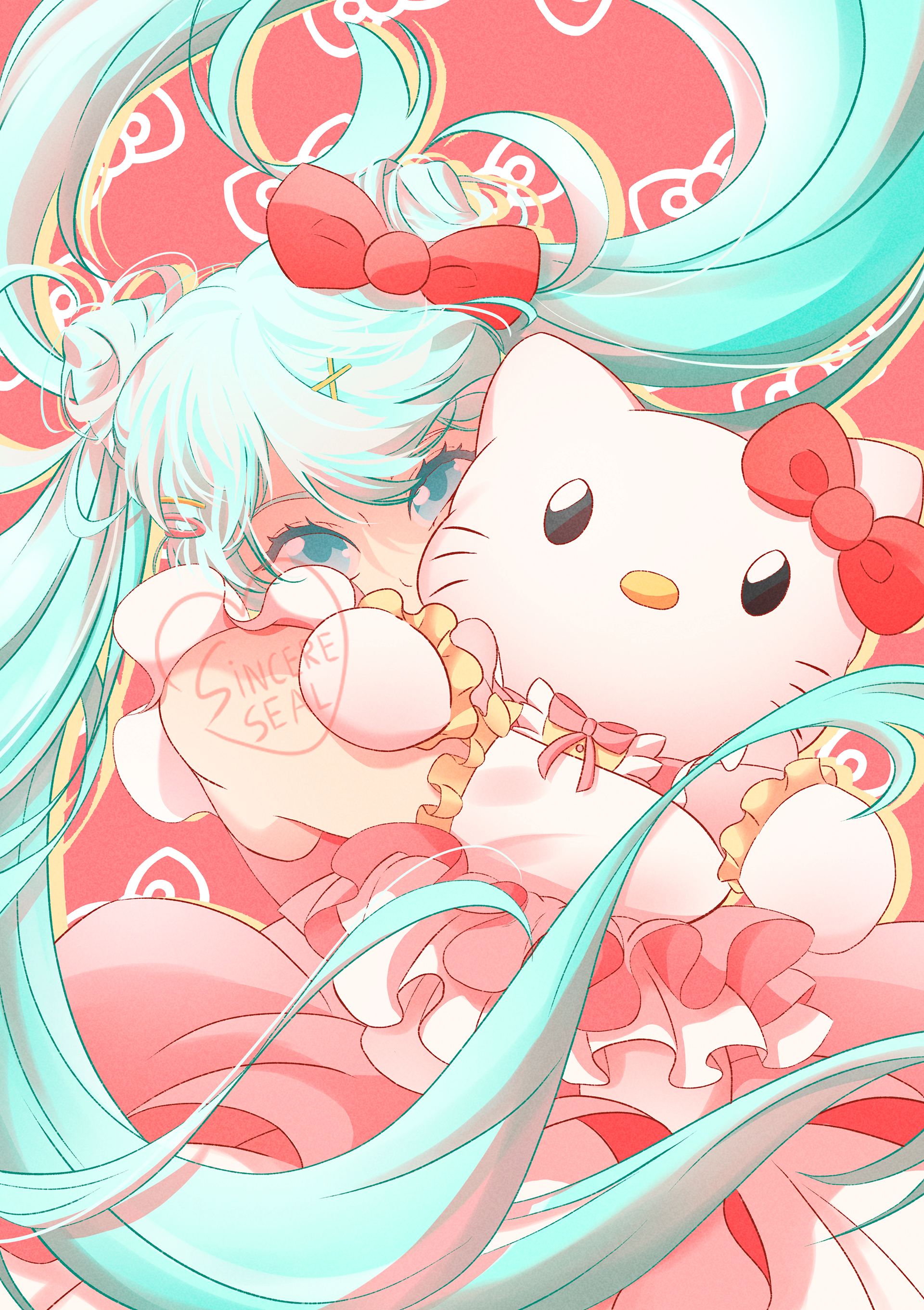 Miku x Hello Kitty Fan Art