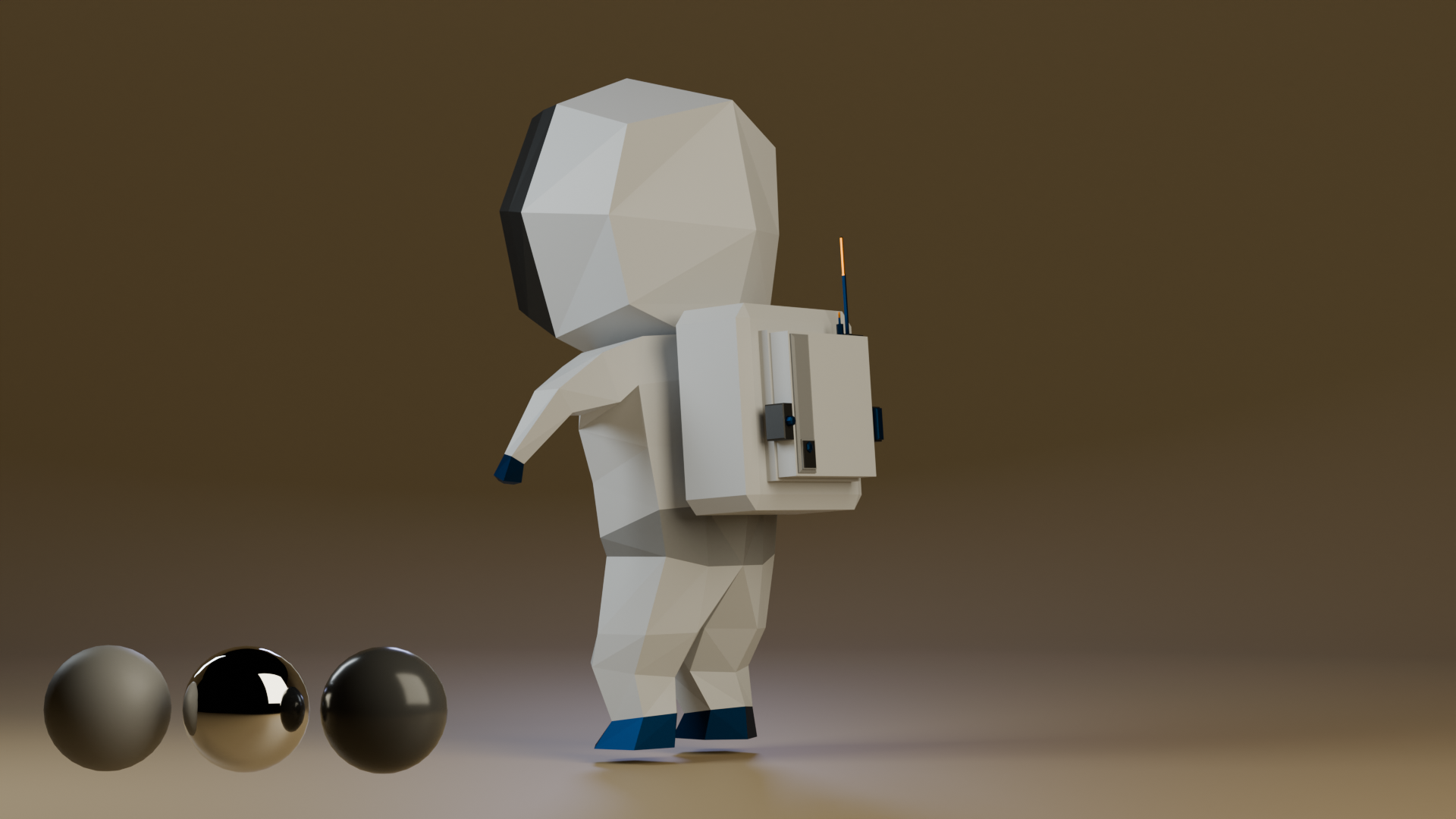 Astronaut Character Render including Backpack (Back)