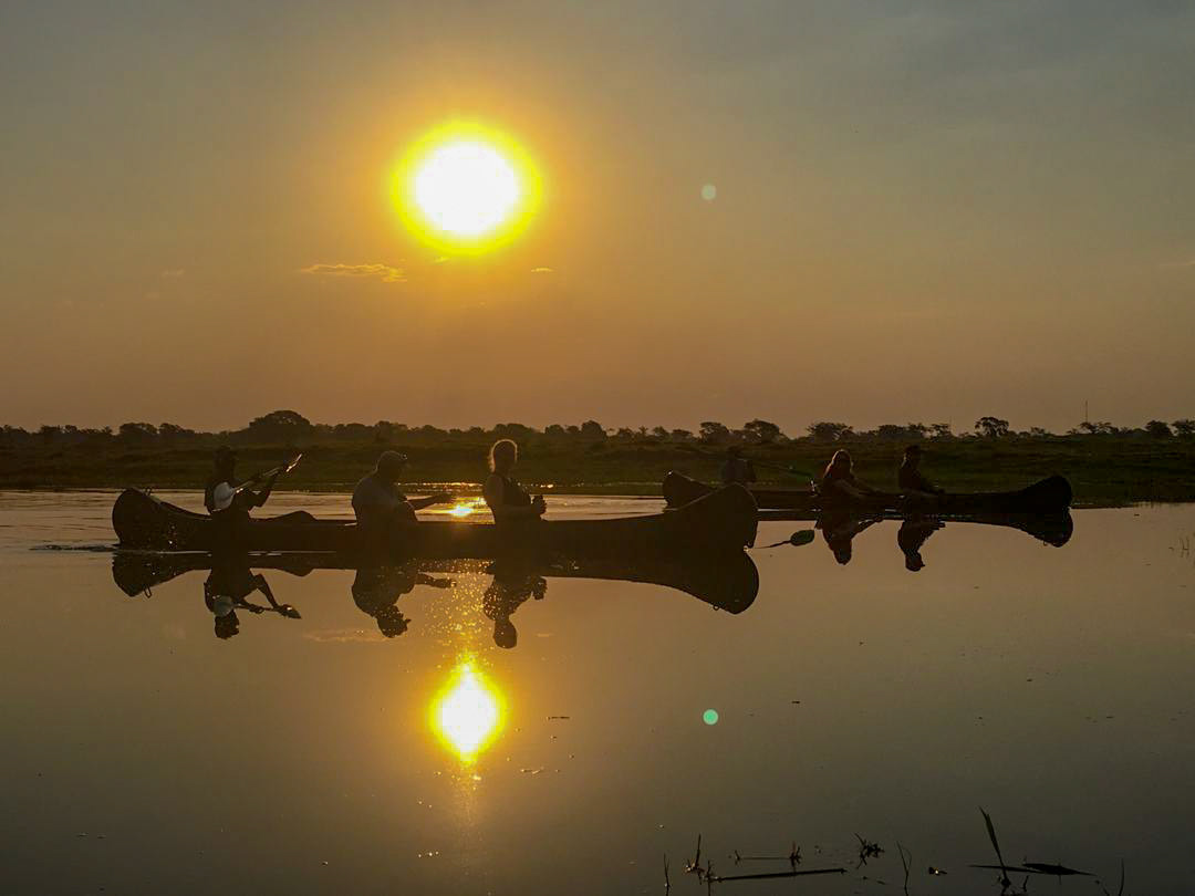 Kanufahren auf dem Fluss Kwando