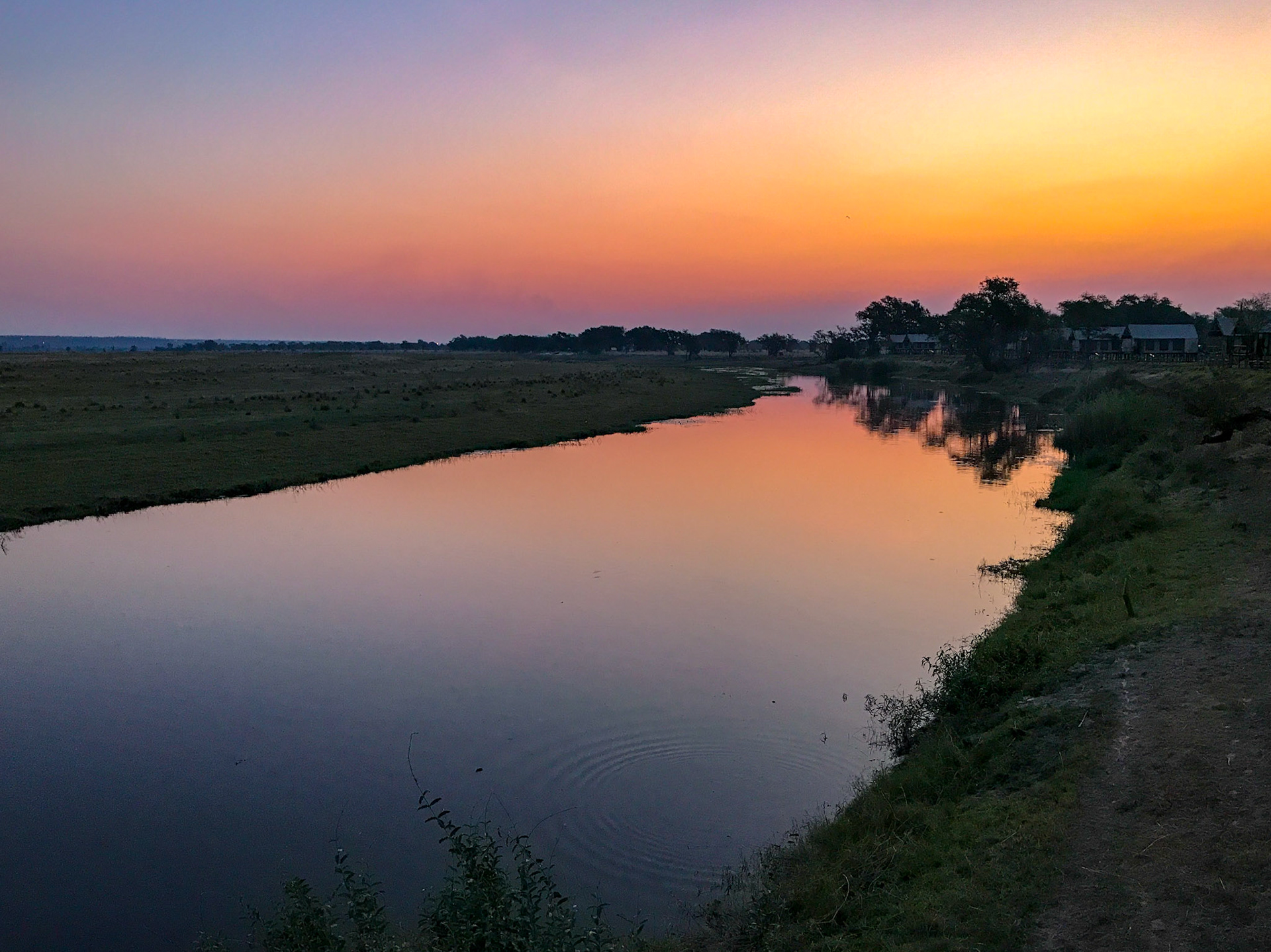 Kanufahren auf dem Fluss Kwando