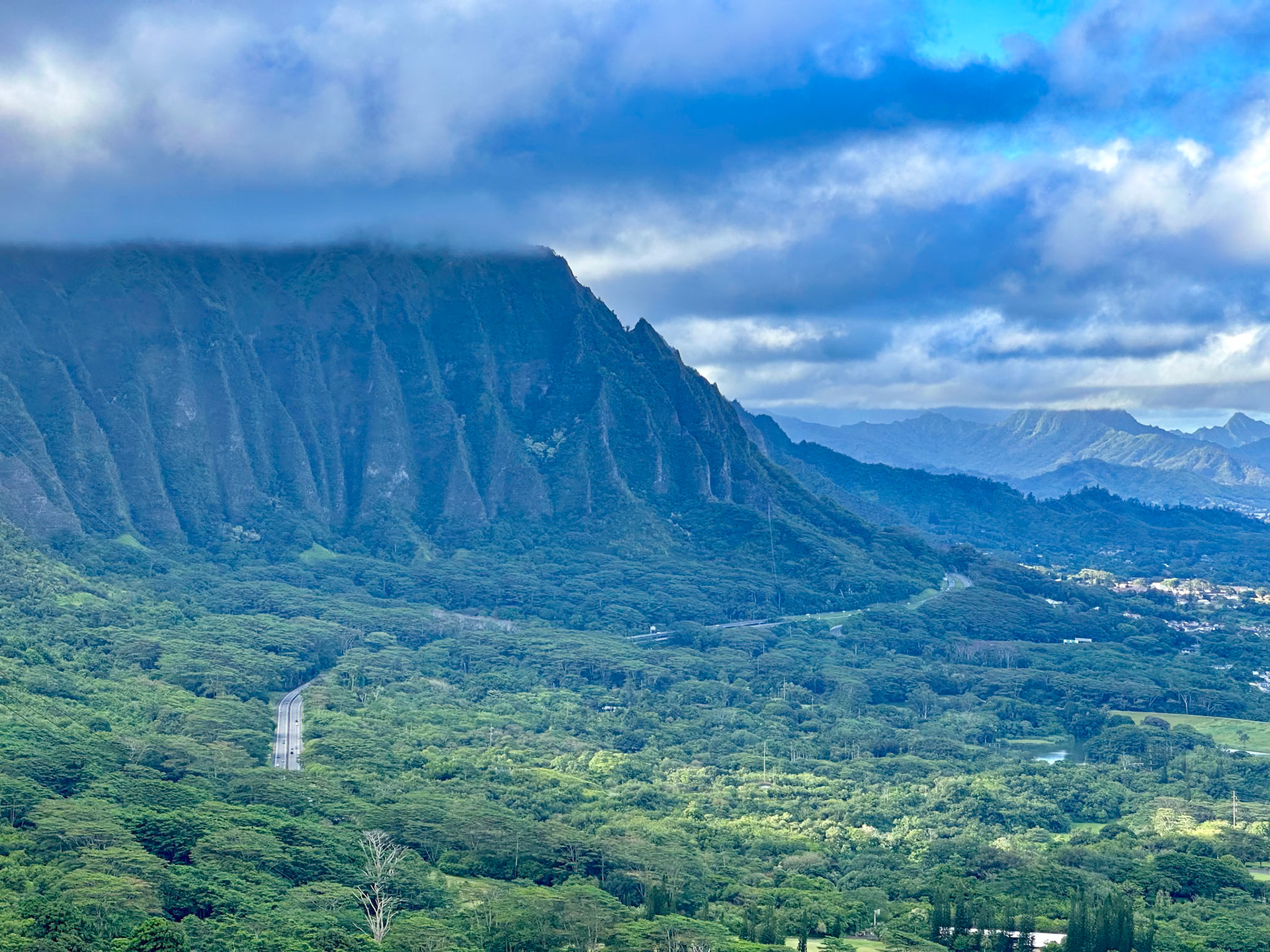 Blick vom Pali Lookout, Oahu