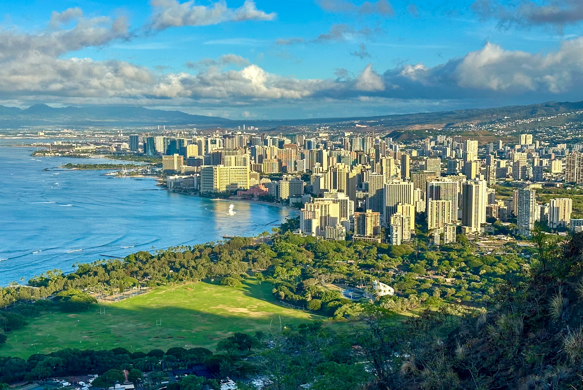 Blick auf Waikiki