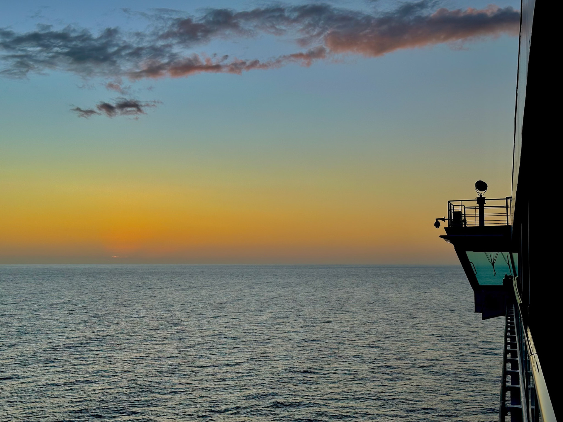 Abendstimmung auf dem Schiff