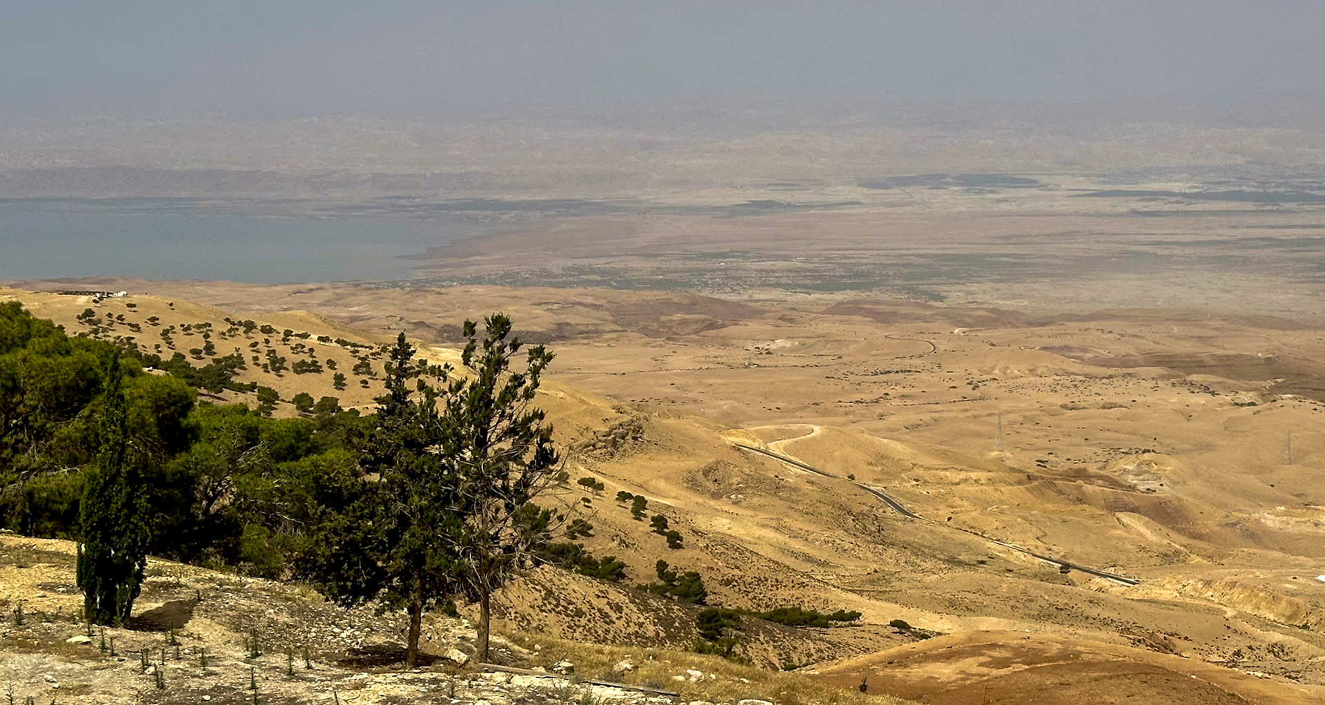 Mount Nebo: von dem aus Mose auf das gelobte Land sah