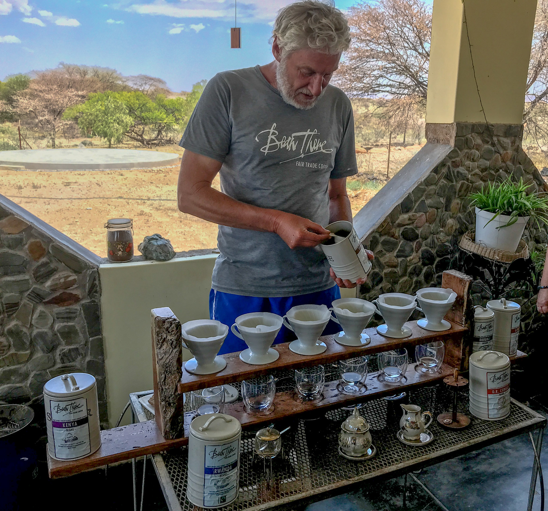 Kaffeepause bei Günter in Klein-Aub