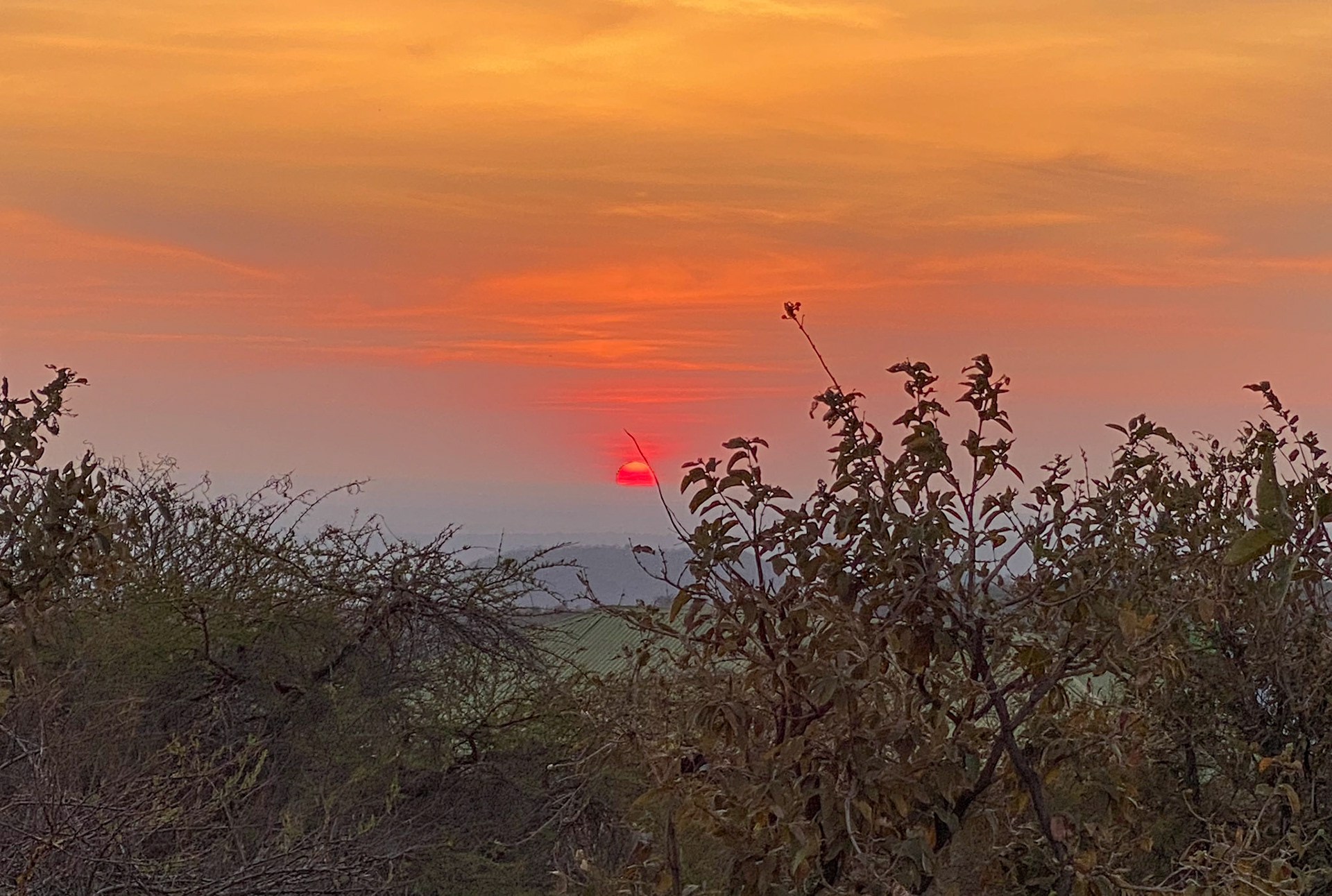 Sonnenuntergang im Ngorongoro Wild Camp