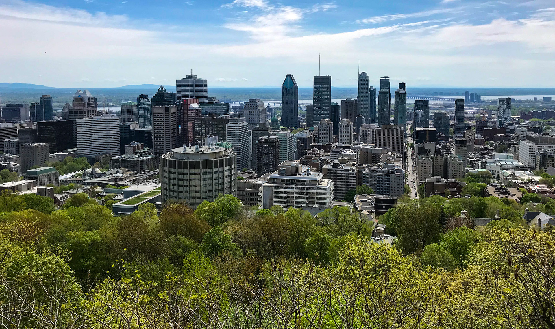 Blick vom Mount Royal auf Montreal