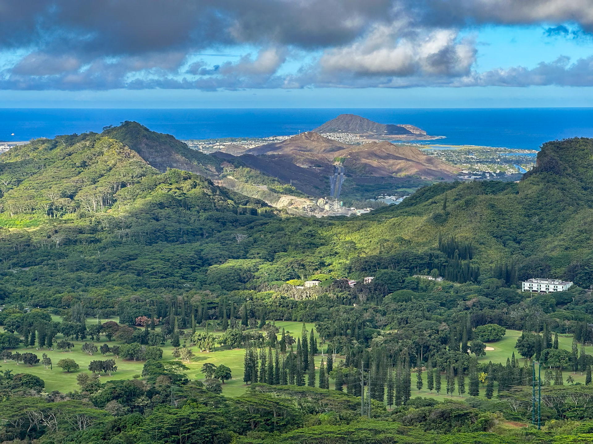 Blick vom Pali Lookout, Oahu