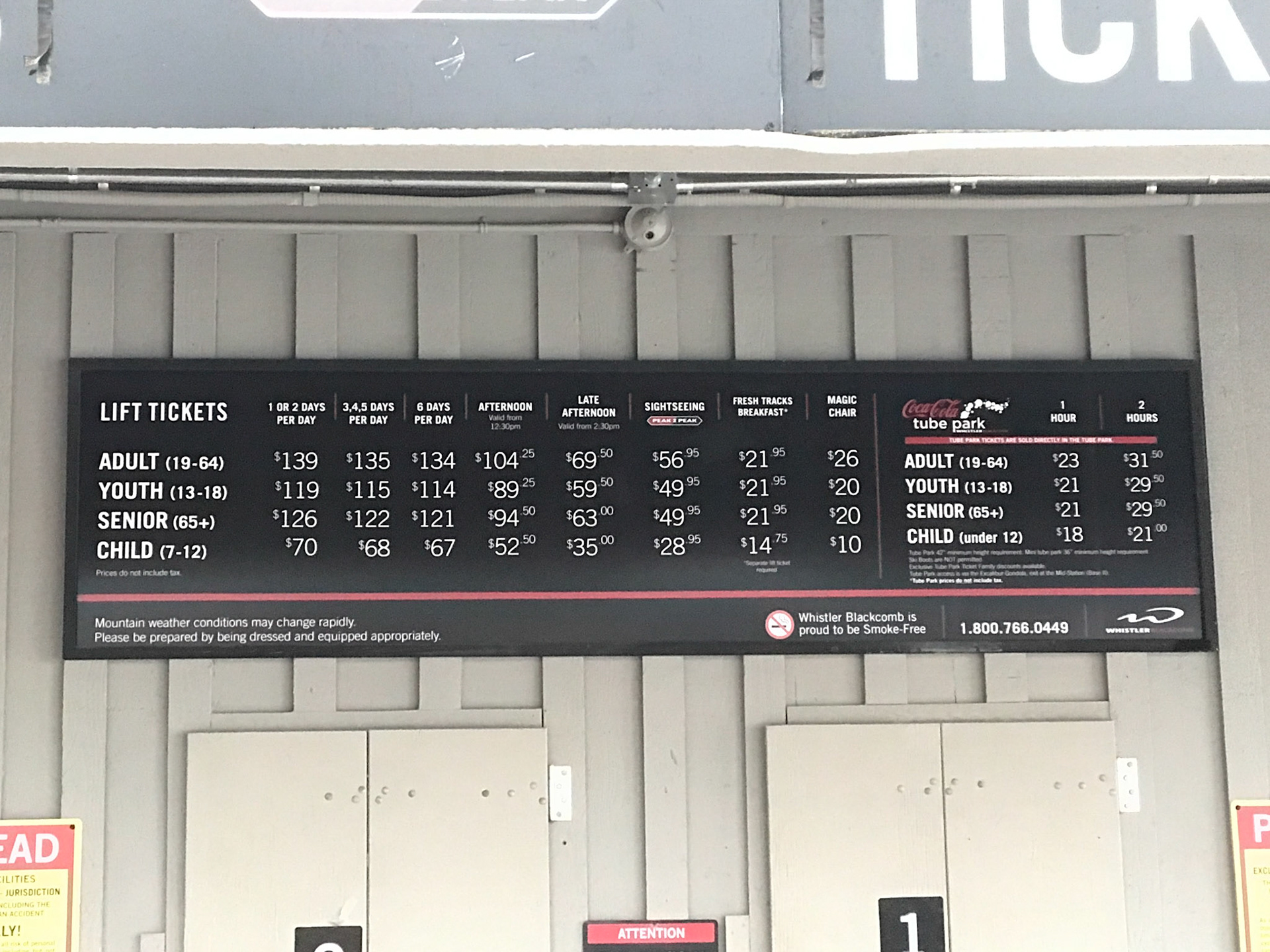 Lift Tickets. Verrückt!