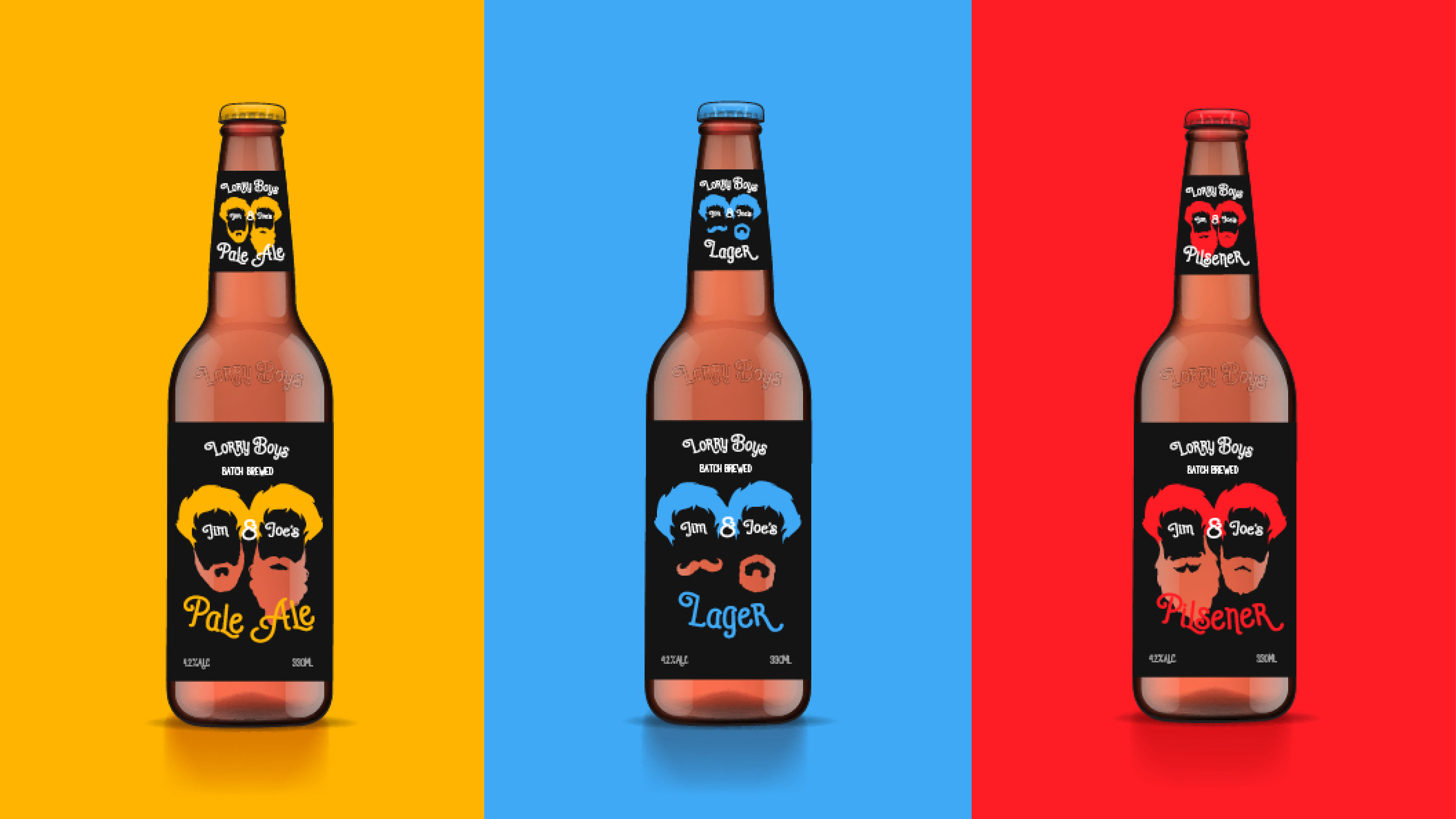 Lorry Boys Jim & Joe's Beer Labels