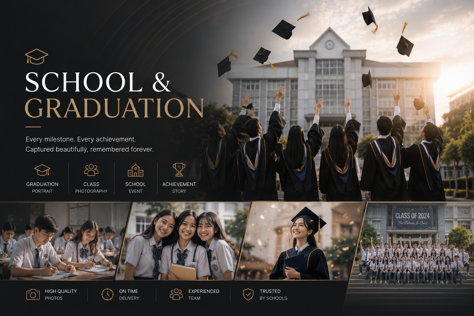 School photography by Memoto featuring class memories, student portraits, teacher portraits, and graduation documentation.