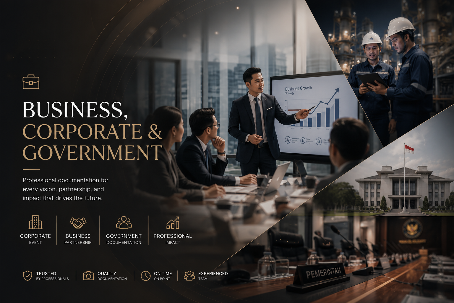 Corporate event photography by Memoto documenting company meetings, seminars, and business events in Balikpapan.