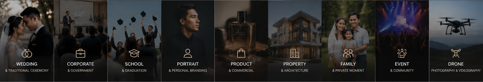 Jasa fotografi dan videografi profesional Memoto di Balikpapan untuk wedding, corporate, government, sekolah, property, produk, family, portrait, event, dan berbagai kebutuhan dokumentasi visual.