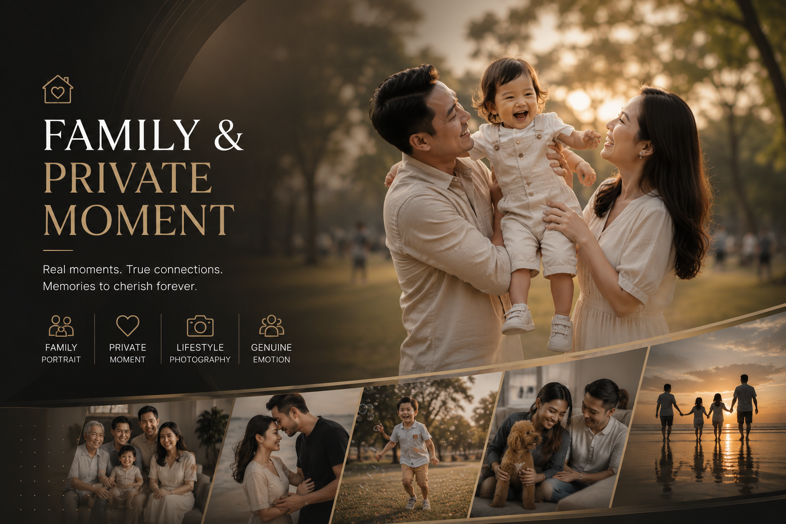 Family portrait photography by Memoto capturing meaningful family moments in a natural and timeless style.