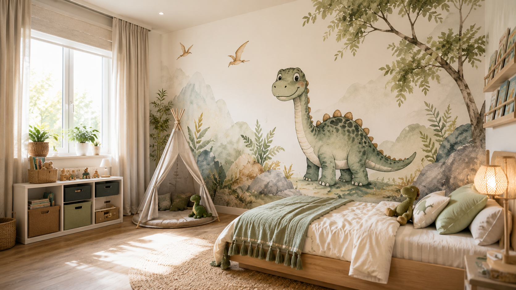Chambre enfant dinosaure