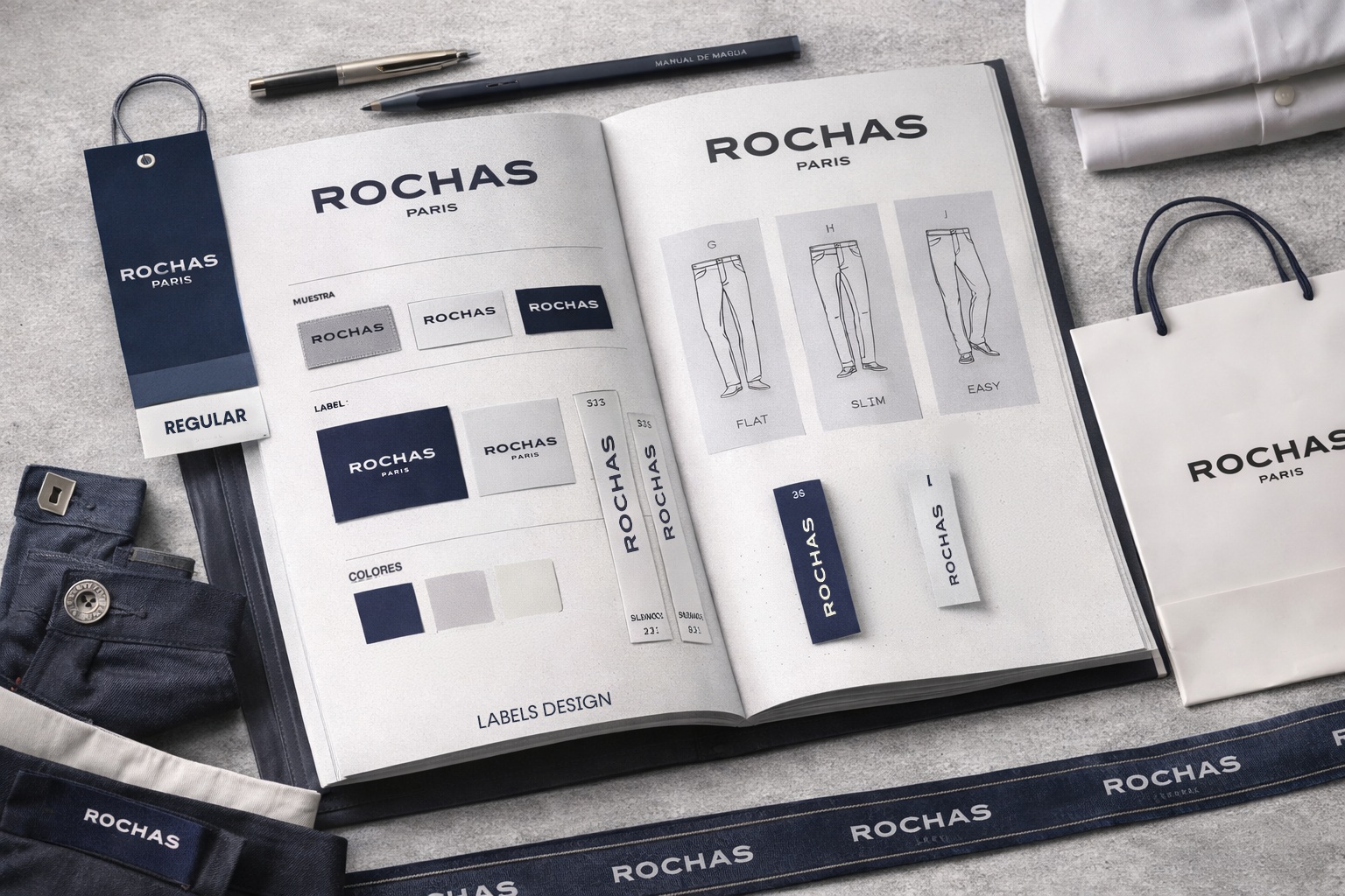 Desarrollo de etiquetaría en general para la marca Rochas Paris entre 2007 y 2015