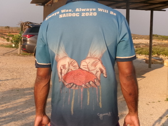 This reminds me of the Kimberley Round Up. Everybody from everywhere, from Broome, Beagle Bay, Kunnunara, Wyndham come together. I get to see my cousins from different places. © Jasmine 2023 