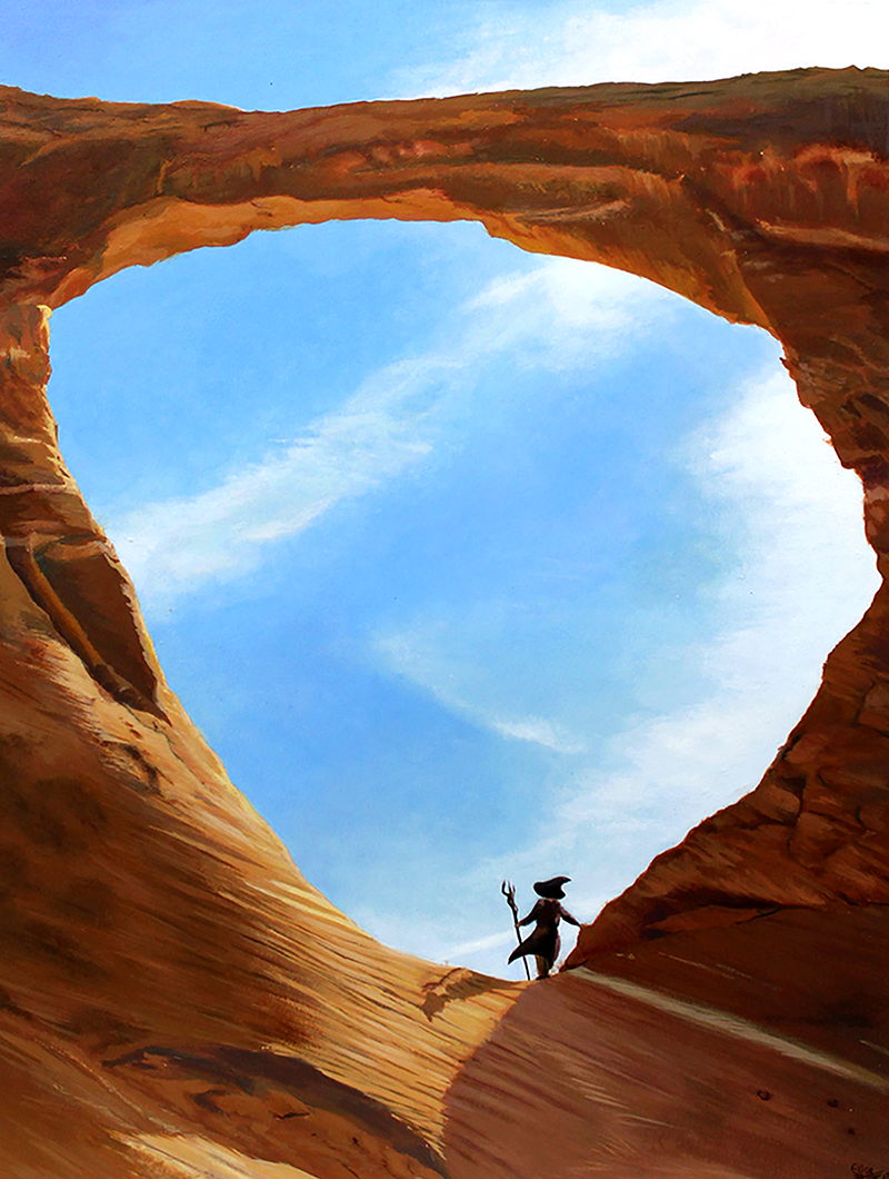"All Who Wander" (Acryllic on Board, 2022)