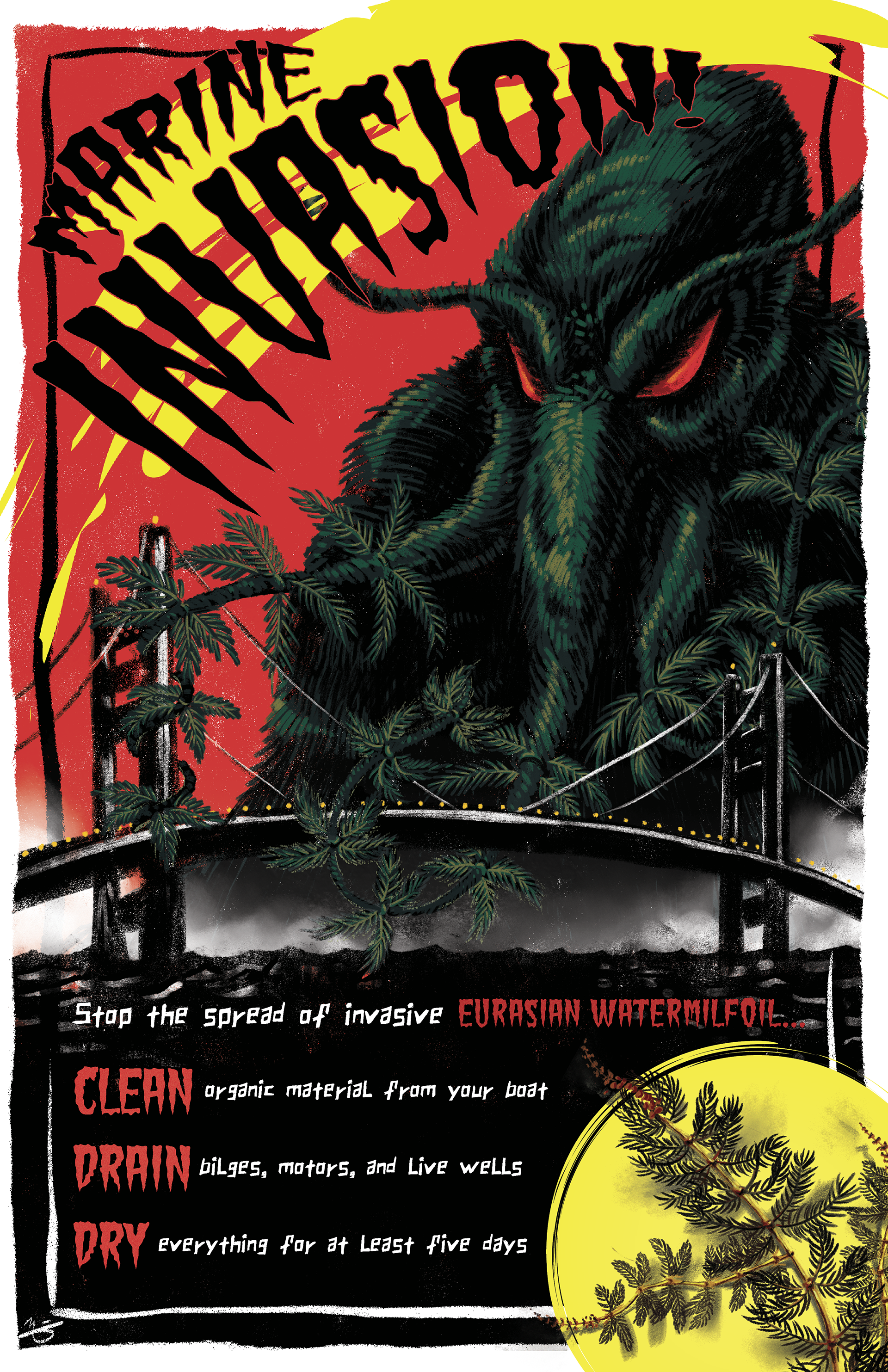 "Clean. Drain. Dry." Poster (Illustrator, InDesign, Photoshop 2024)