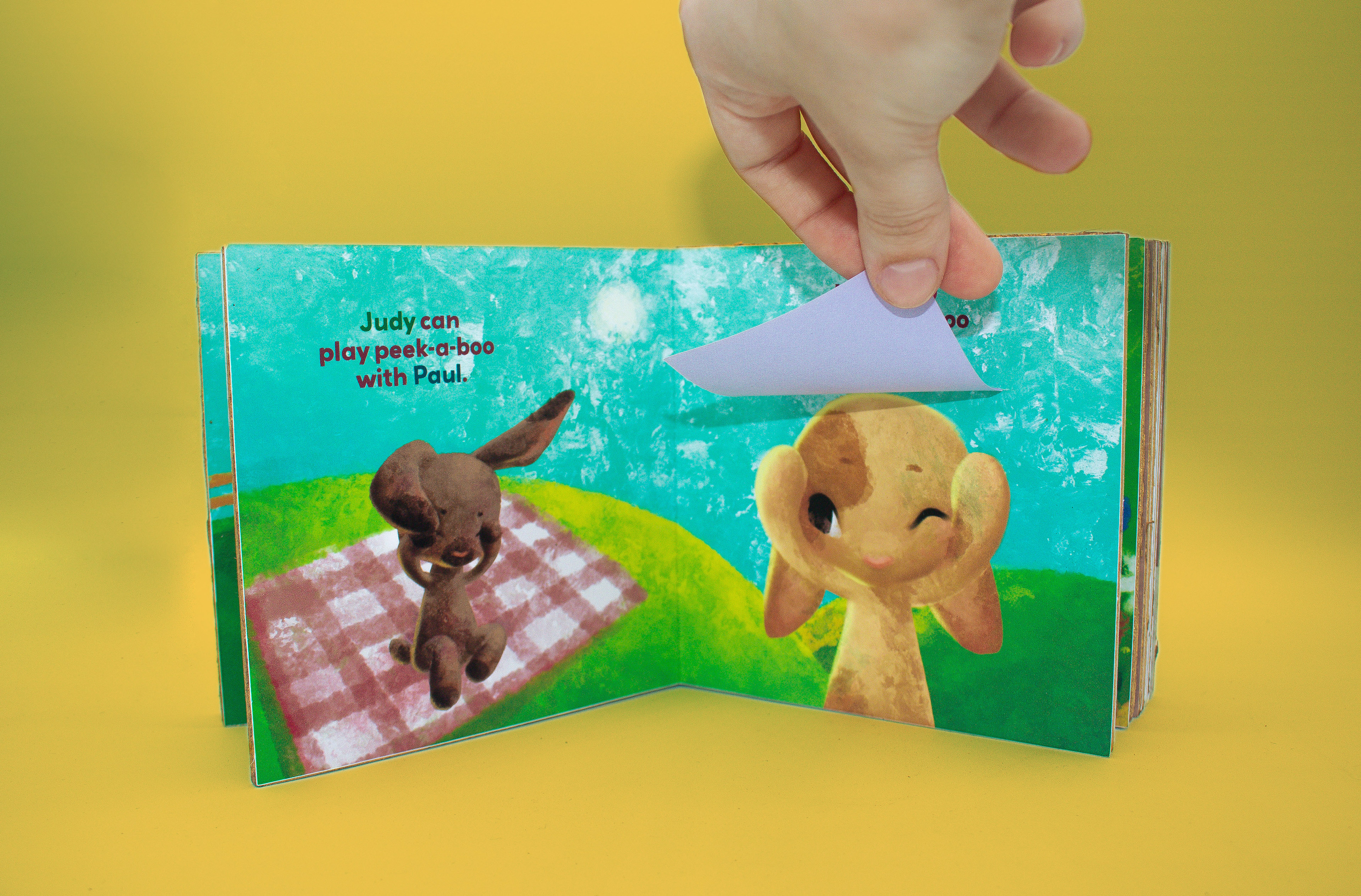 An interactive flap reveals the fun image beneath.